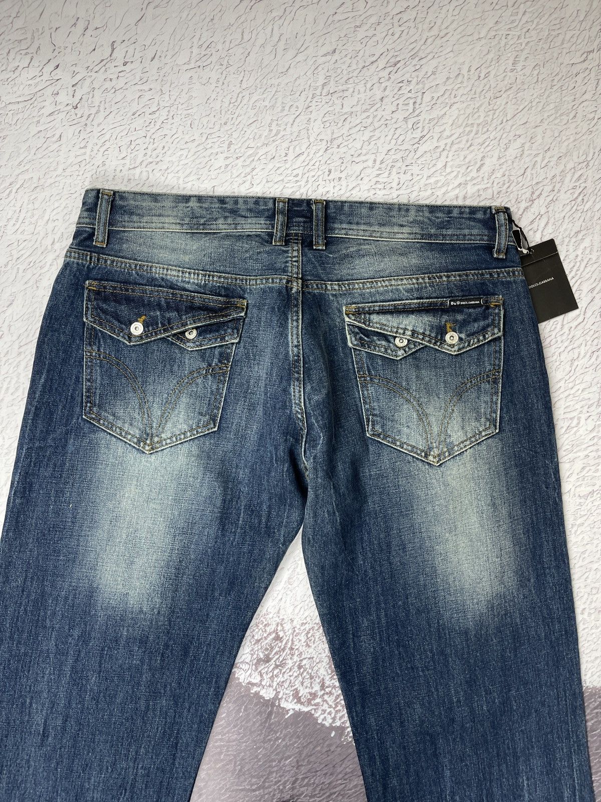 Dolce & Gabbana Dolce & Gabbana blue washed faded denim jeans pants Size US 38 / EU 54 - 17 Thumbnail