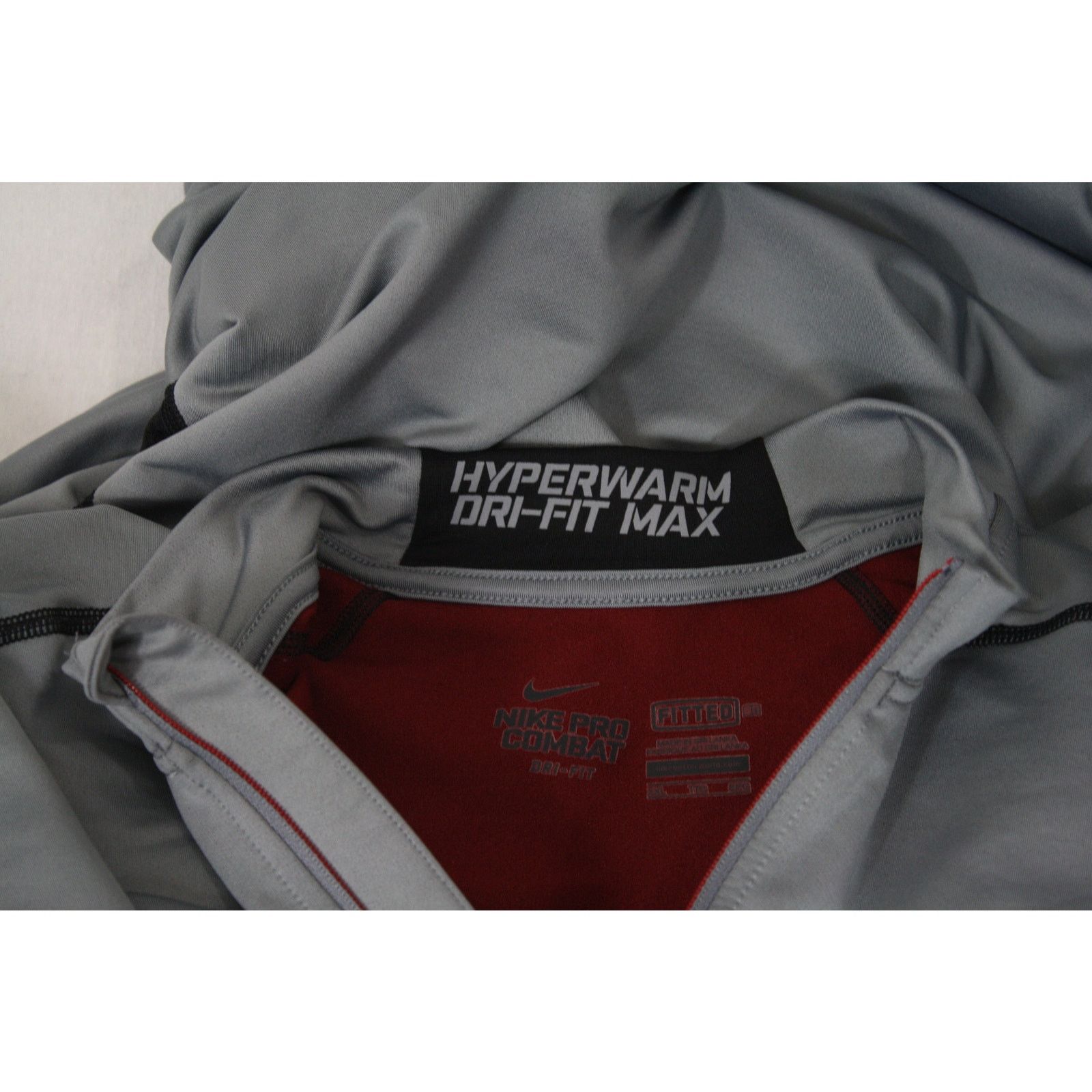 Nike Nike Pro Combat Hyperwarm Dri-Fit Athletic Fitted Pullover Size US XXL / EU 58 / 5 - 6 Thumbnail