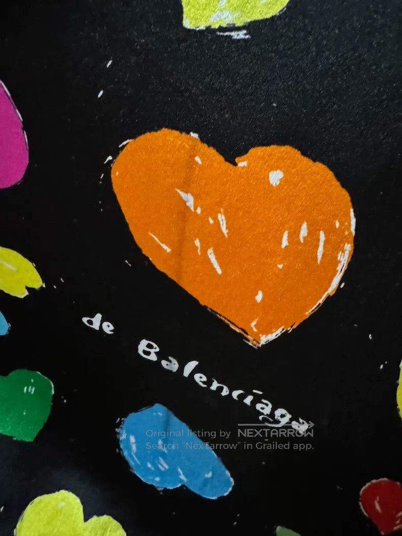 Balenciaga Balenciaga Valentine's Day Limited Colorful Heart Silk Dre Size XS / US 0-2 / IT 36-38 - 9 Thumbnail