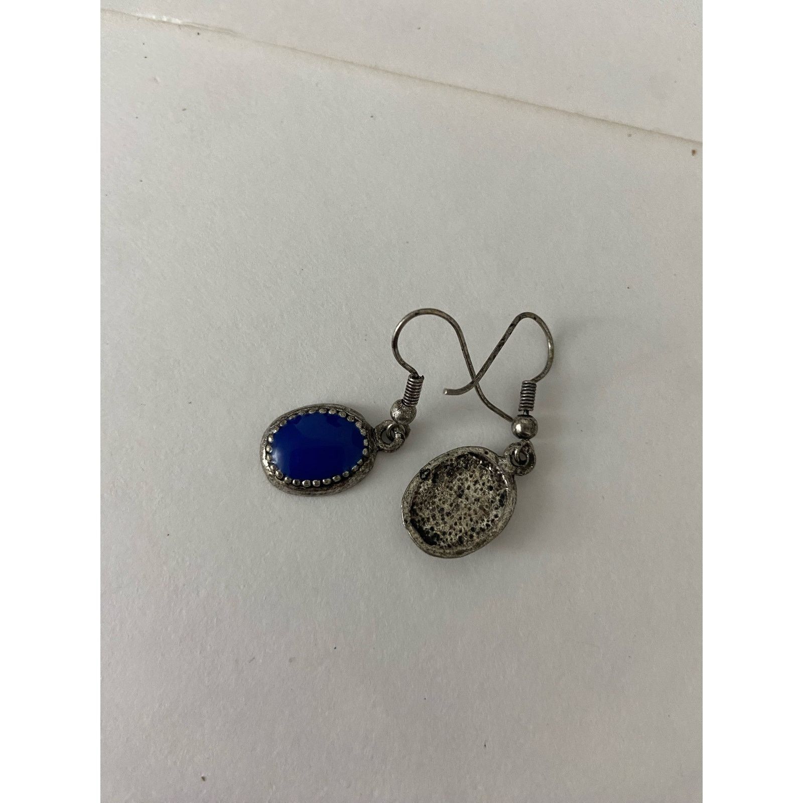 Other 90s style blue oval earrings silver tone Size ONE SIZE - 4 Thumbnail