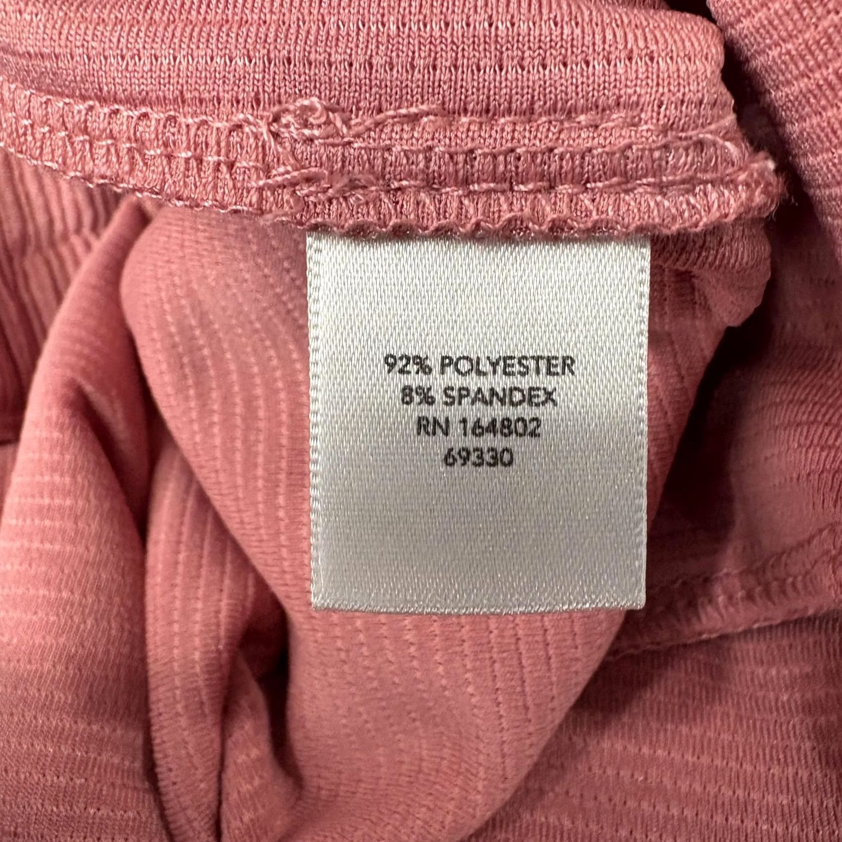 Vintage Christopher & Banks Ribbed Knit Crop Pants Womens Large Pink Elastic Wide Leg Shirt? Size 36" / US 14 / IT 50 - 5 Thumbnail
