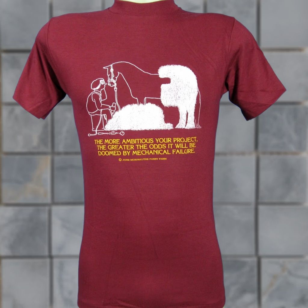 Vintage VINTAGE HORSE HAIRCUT JOKE CARTOON T-Shirt SMALL/MEDIUM Mens XS? Size US S / EU 44-46 / 1 - 1 Thumbnail