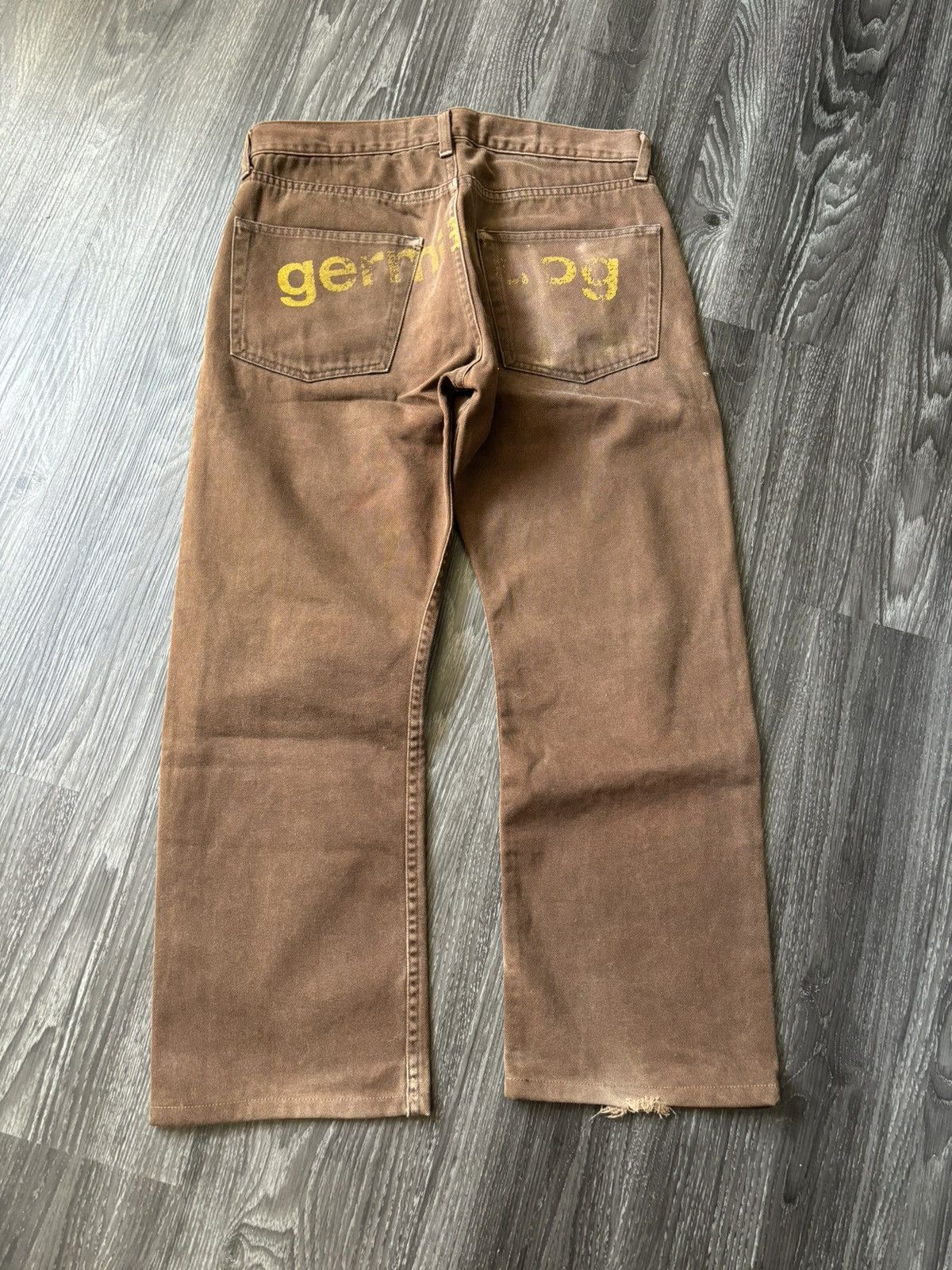 image of Junya Watanabe Ss02 German Dog Pants in Brown, Men's (Size 32)