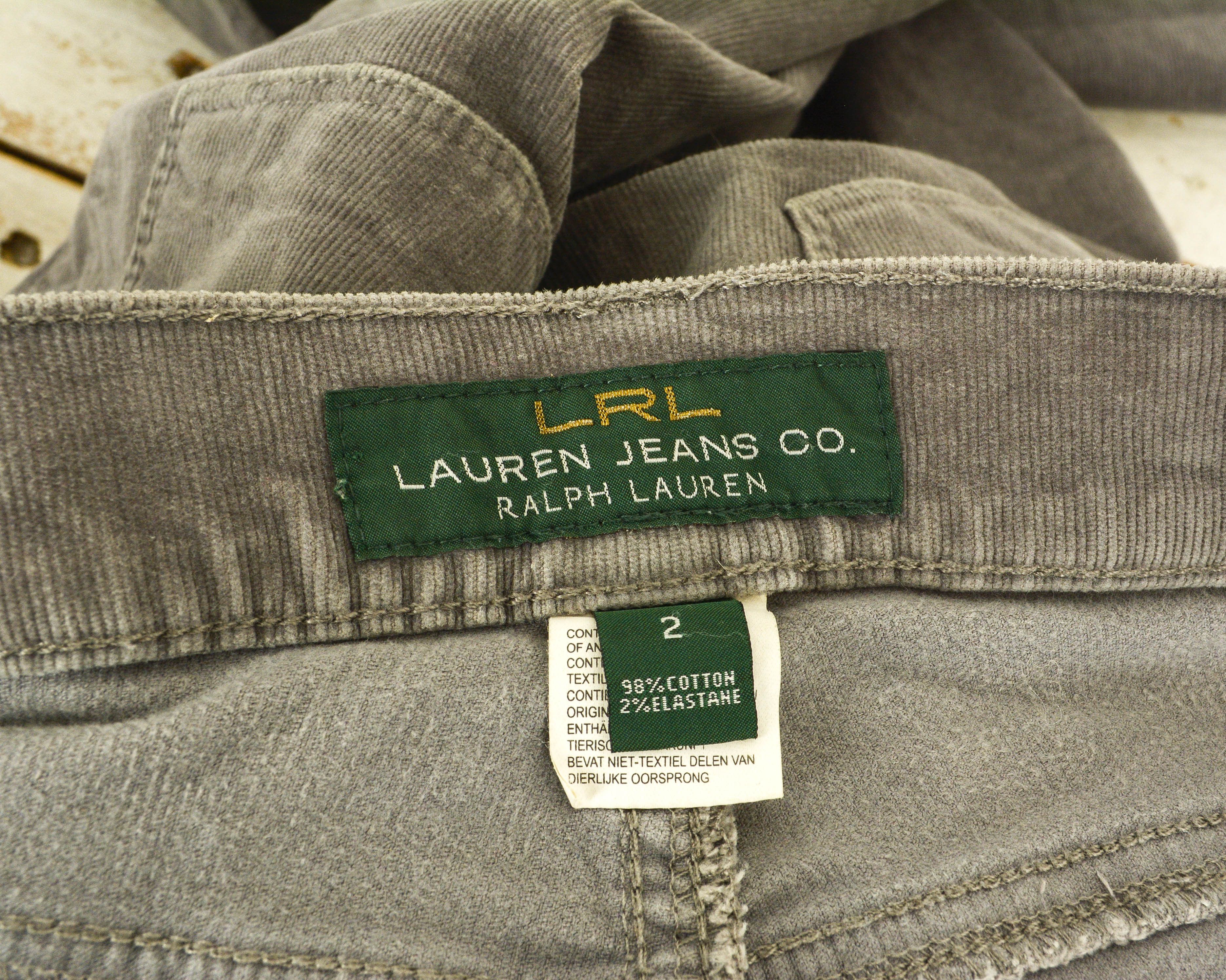 RRL Ralph Lauren Corduroy Women's UK 6 Trousers S Ralph Lauren Grey Size 26" / US 2 / IT 38 - 4 Thumbnail