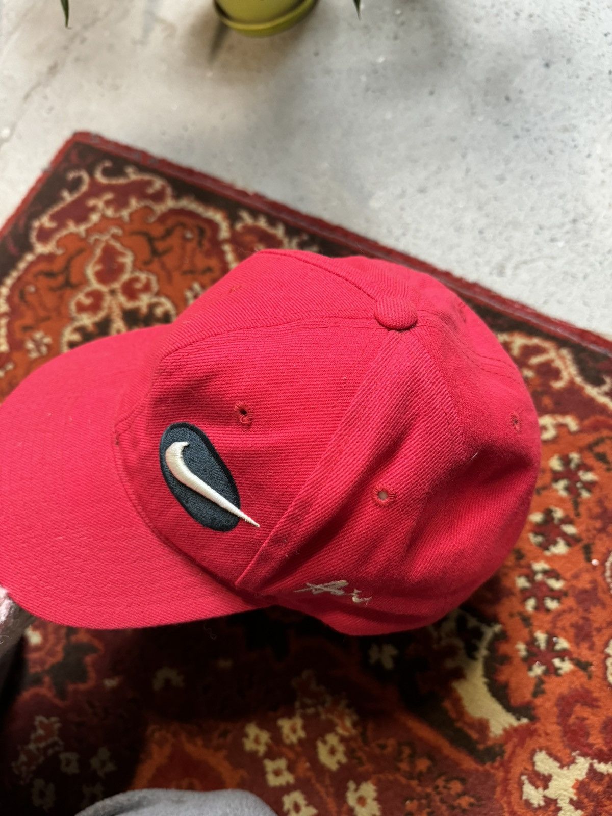 Japanese Brand × Vintage Vintage Y2K Nike Style Hunter Swoosh Logo Drill Cap Size ONE SIZE - 5 Thumbnail