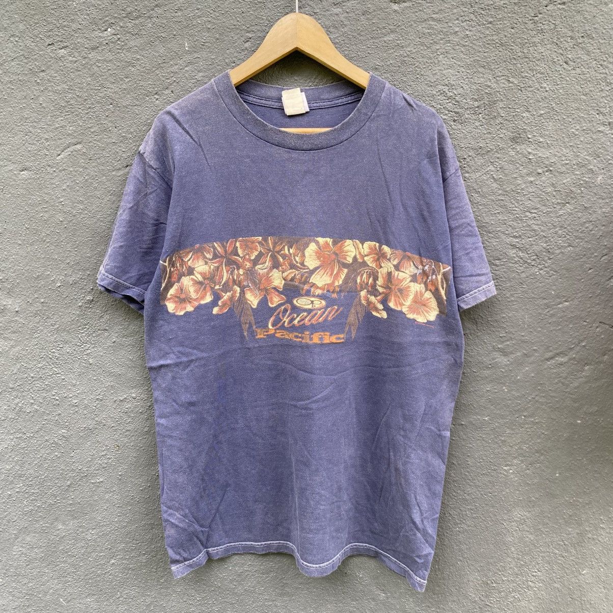 Ocean Pacific Thrashed Faded Vintage 90s Ocean Pacific Surfing Brand Tee Size US L / EU 52-54 / 3 - 1 Thumbnail