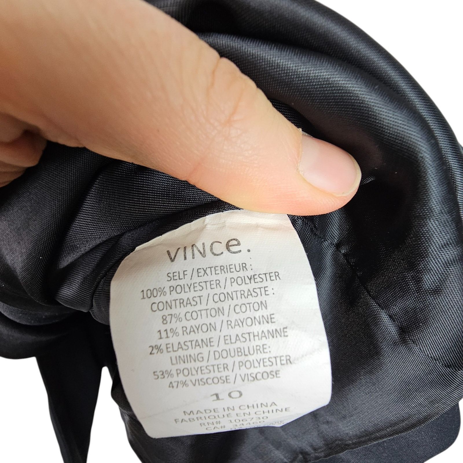 Vince Vince Womens Drapey Mixed Media Sweater Blazer 10 Designer Size L / US 10 / IT 46 - 6 Thumbnail
