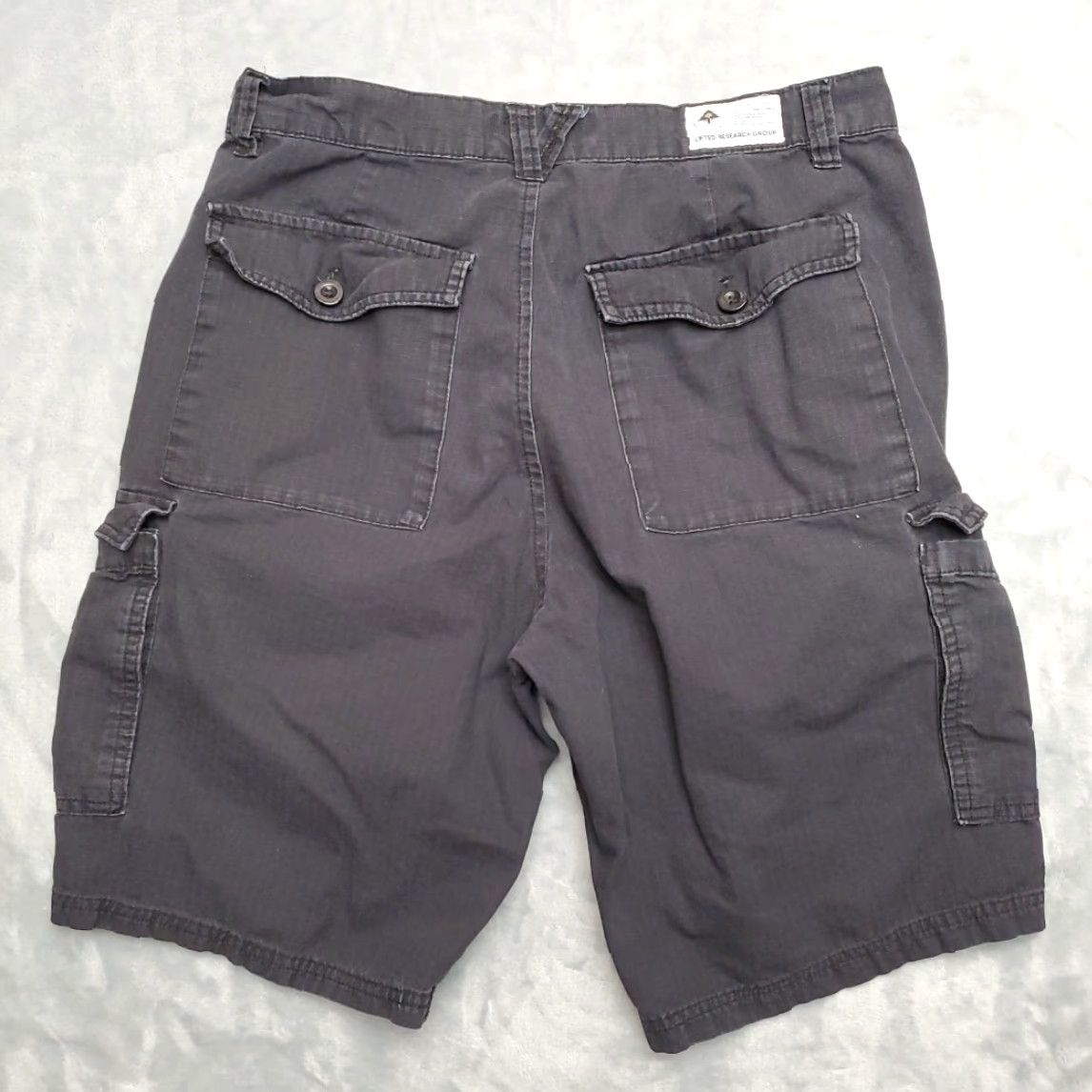 Etro LRG Shorts Mens 30 Black Ripstop Canvas Cargo Y2k Retro Lifted Research Group Size US 30 / EU 46 - 5 Thumbnail