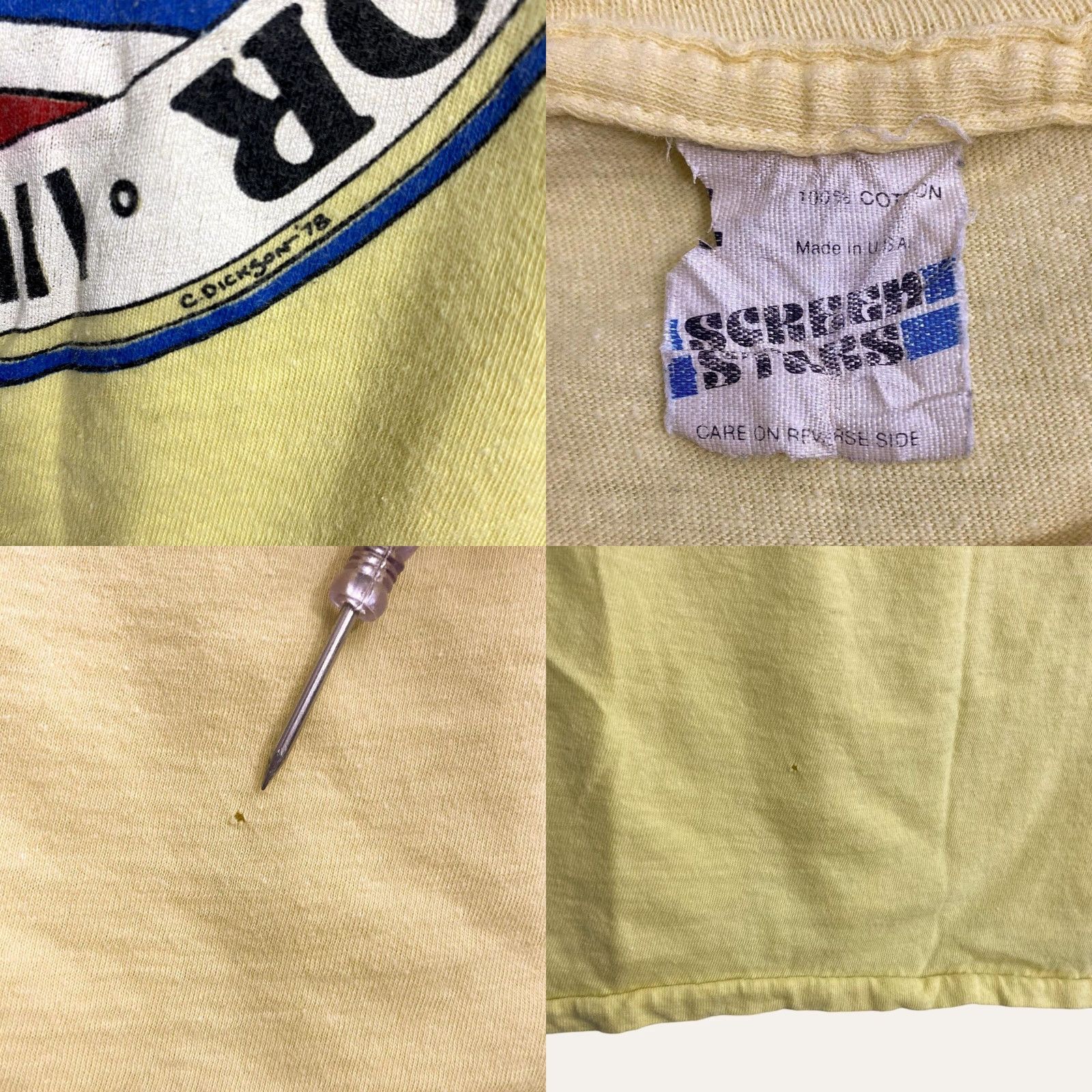 Vintage VINTAGE Screen Stars 70s Graphic T-Shirt Waikiki Beach Bikini Inspector Yellow Mens Small Size US S / EU 44-46 / 1 - 8 Thumbnail