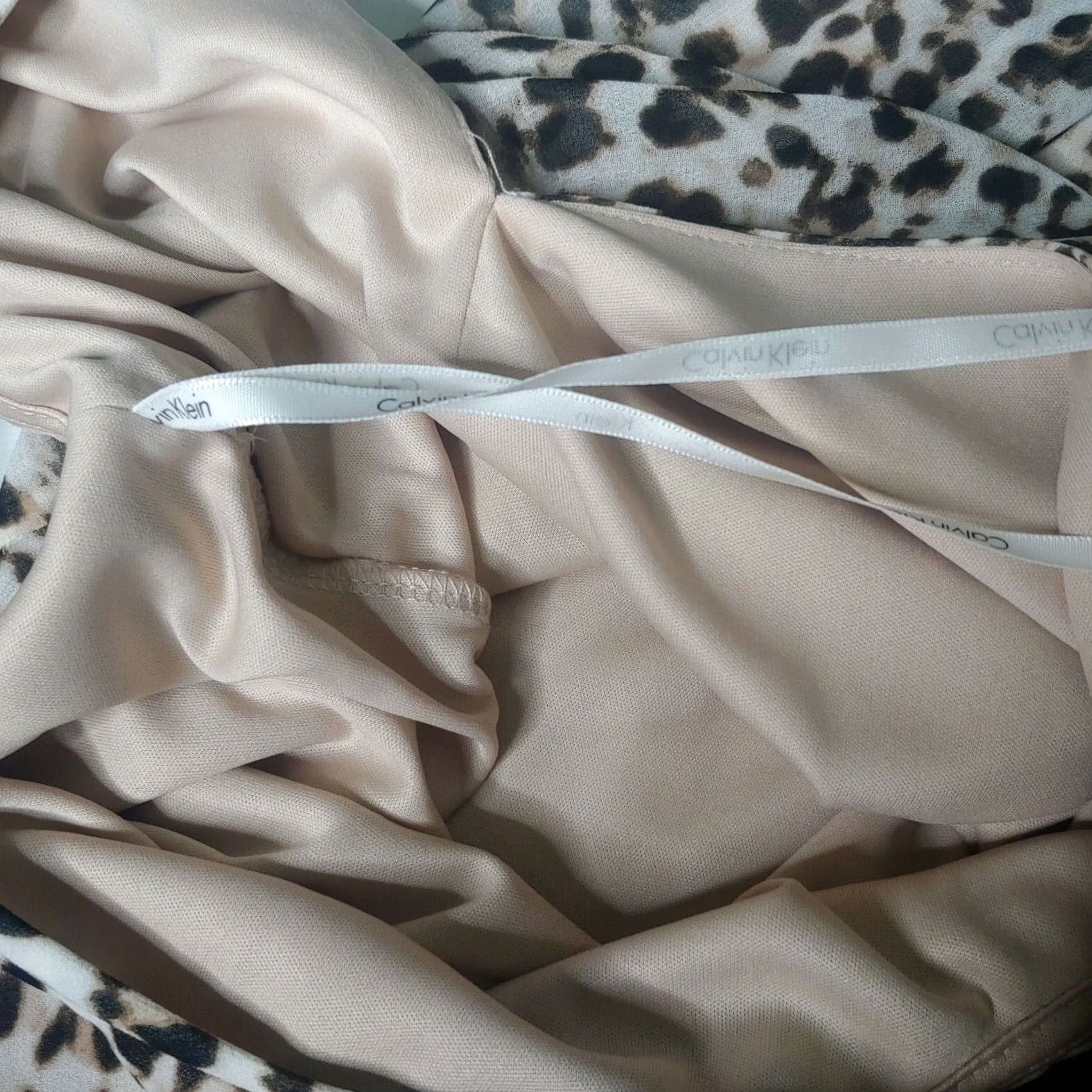 Calvin Klein Calvin Klein Shift Dress Size 6 Sleeveless Leopard Print Beige/Brown Women Everyday lightweight Size M / US 6-8 / IT 42-44 - 3 Thumbnail