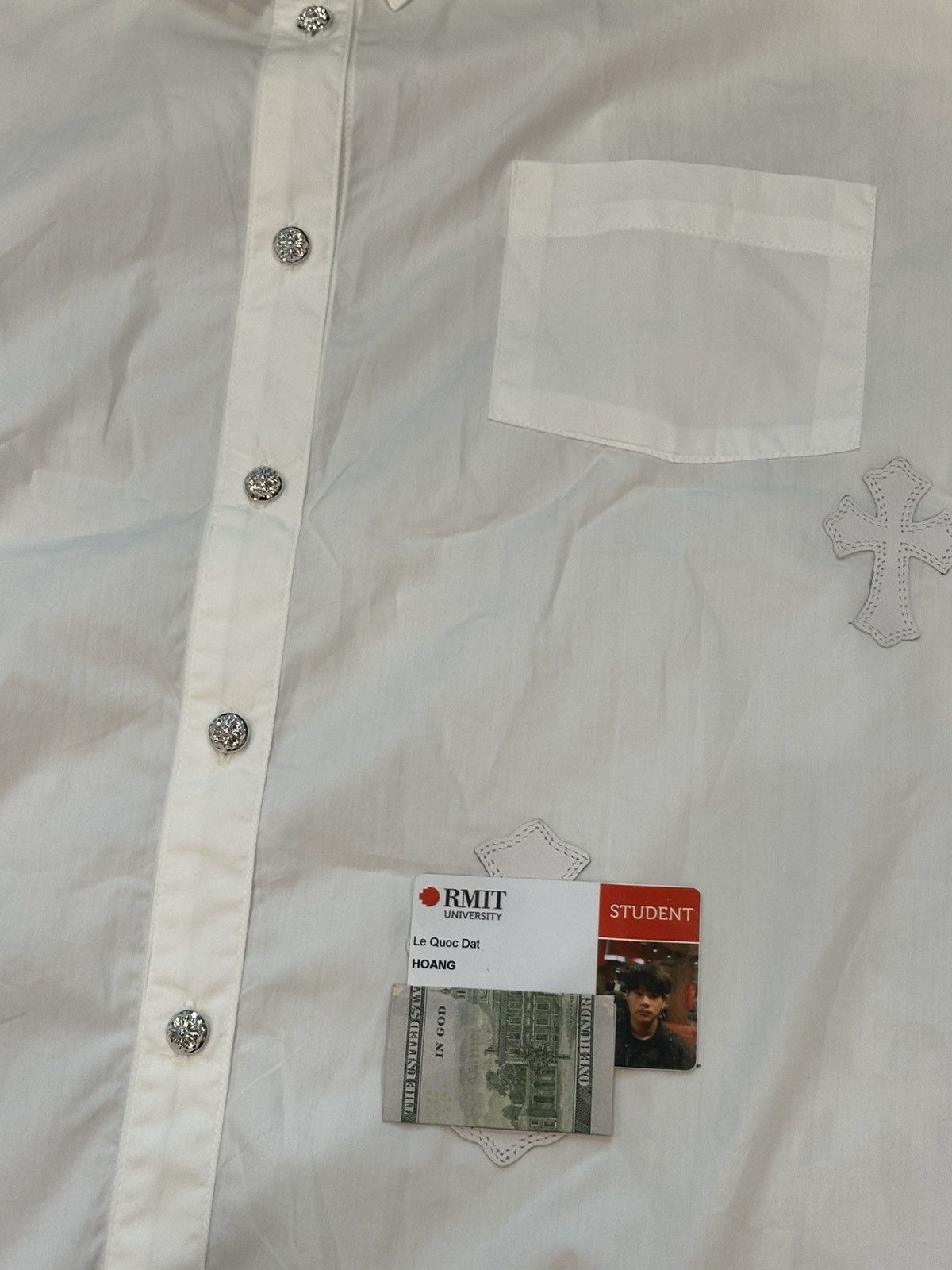 Chrome Hearts 23 cross patches shirt rhodium button shirt Size US L / EU 52-54 / 3 - 2 Thumbnail