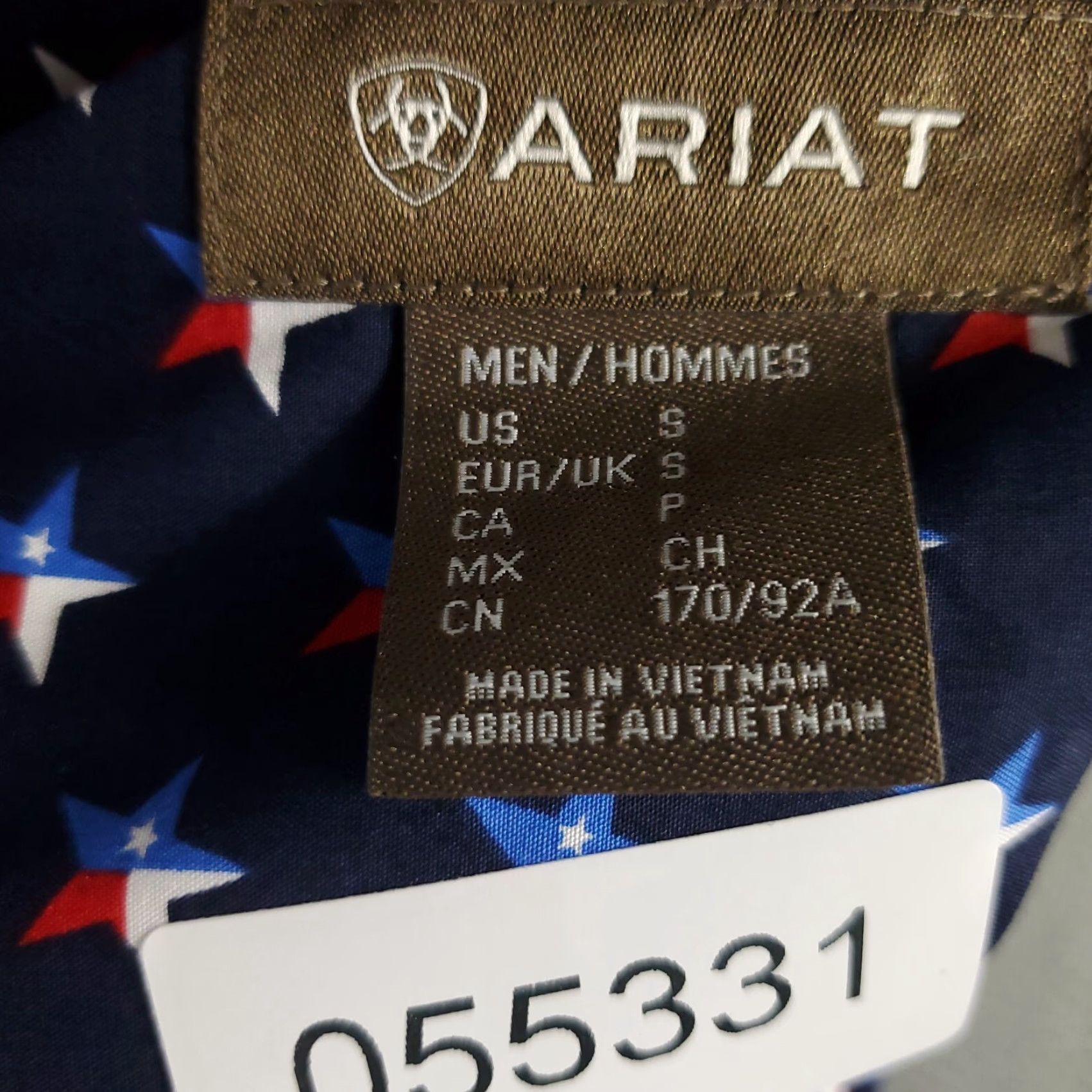 Ariat Ariat Shirt Mens Small Blue Western Pearl Snap Button Long Sleeve Star Print Geometric 90s? Size US S / EU 44-46 / 1 - 7 Thumbnail