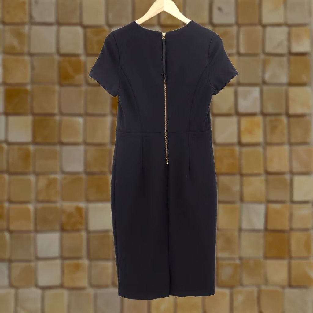 Boden Boden Dress Women's Marianna Ponte Sheath Dress Black W/White Trim Sz 10 Size L / US 10 / IT 46 - 1 Thumbnail