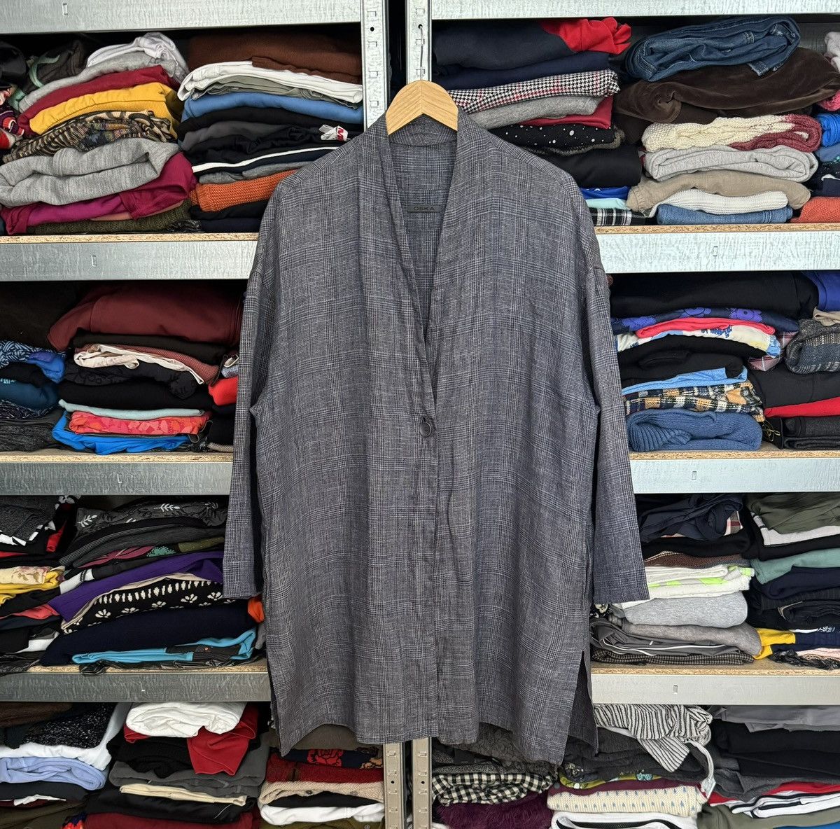 OSKA Oska 2size lino button up cape poncho dress shirt linen Size M / US 6-8 / IT 42-44 - 16 Thumbnail