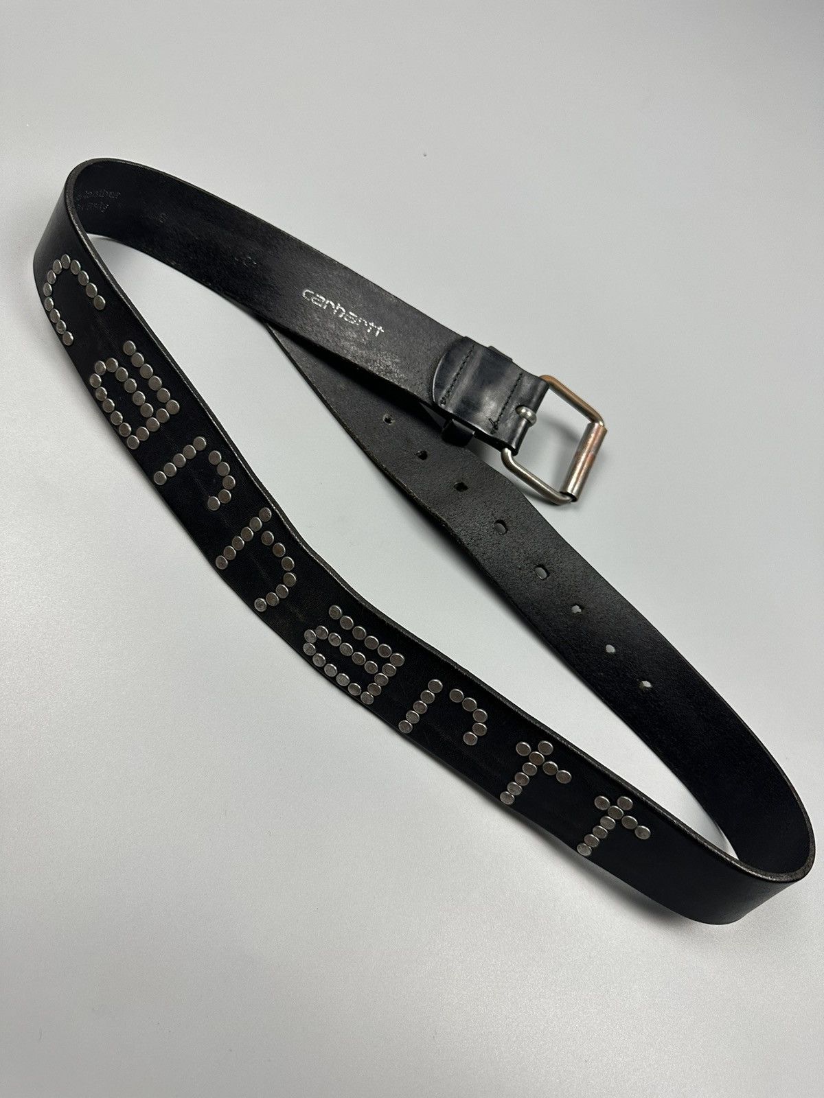Carhartt × Carhartt Wip Vintage Carhartt WIP Script Studs Leather Belts Size 34 - 8 Thumbnail