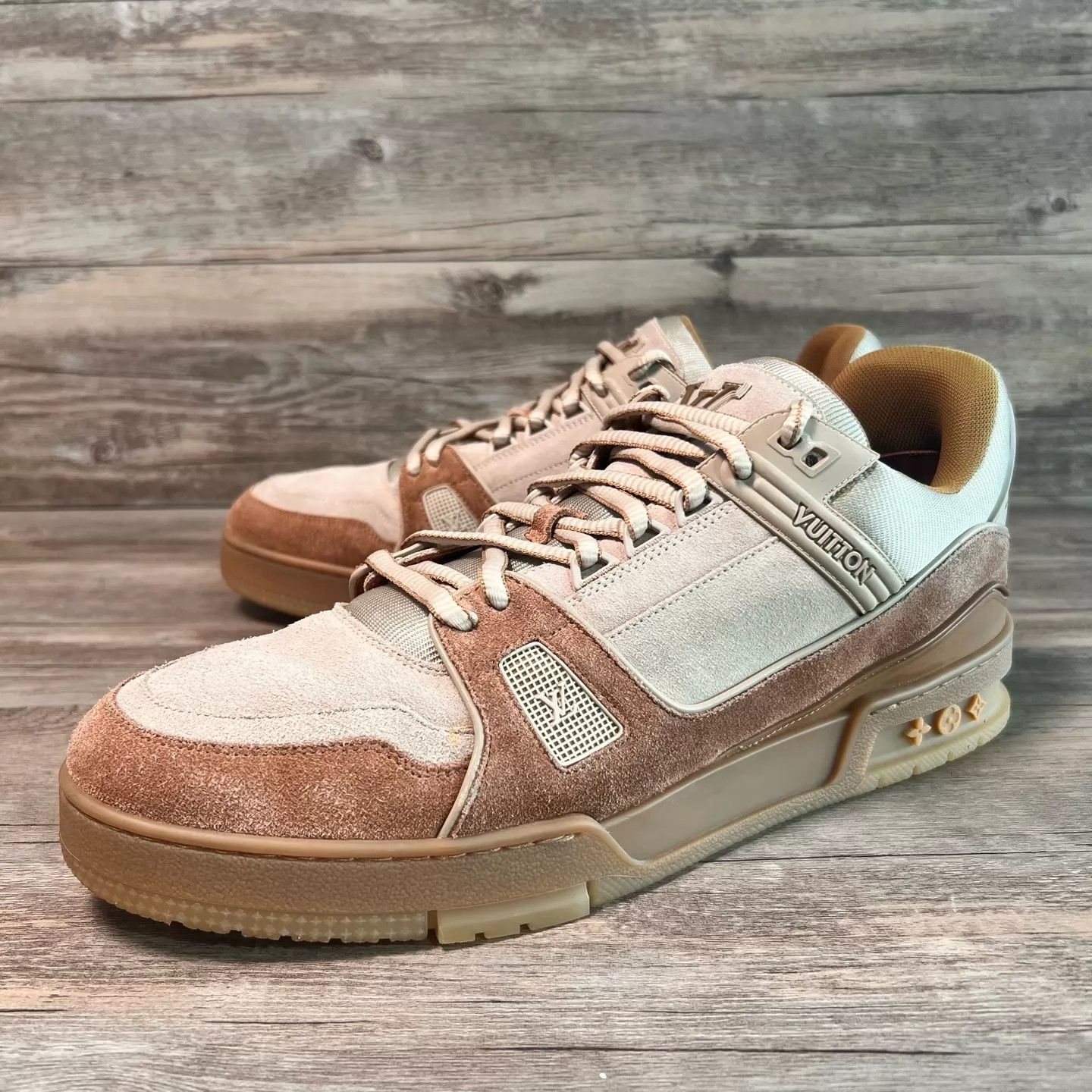 Louis Vuitton LV Trainer Khaki Brown Mocha Size 44.5 Size US 11.5 / EU 44-45 - 1 Thumbnail