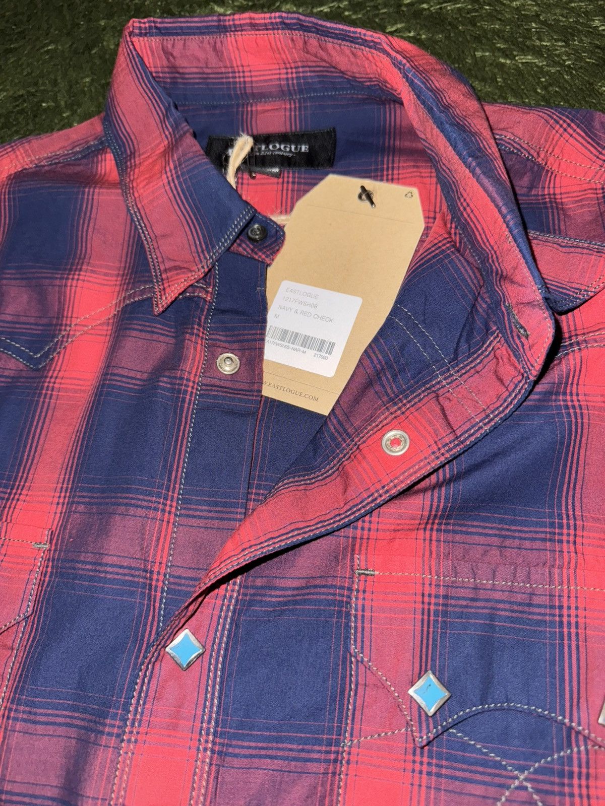 EASTLOGUE [M] Eastlogue Tartan Check Western Shirt Red/Navy Size US M / EU 48-50 / 2 - 3 Thumbnail