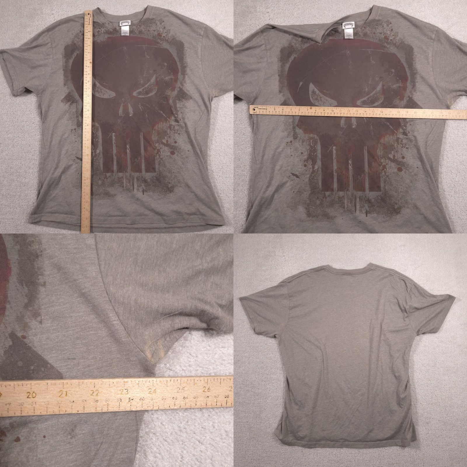 Vintage Extreme Shirt 2XL Gray Punisher Skull Marvel Graphic Tee Crewneck Mens Short Sleeve Shirt Size US XXL / EU 58 / 5 - 8 Thumbnail