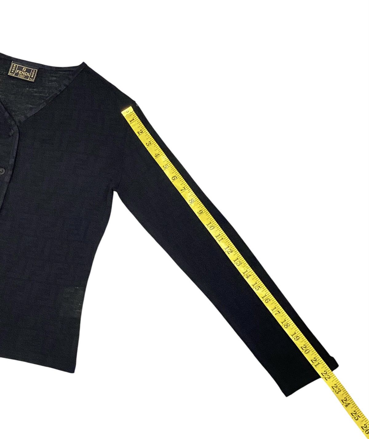 Fendi Vintage Fendi Monogram V-Neck Cardigan Size M / US 6-8 / IT 42-44 - 15 Thumbnail
