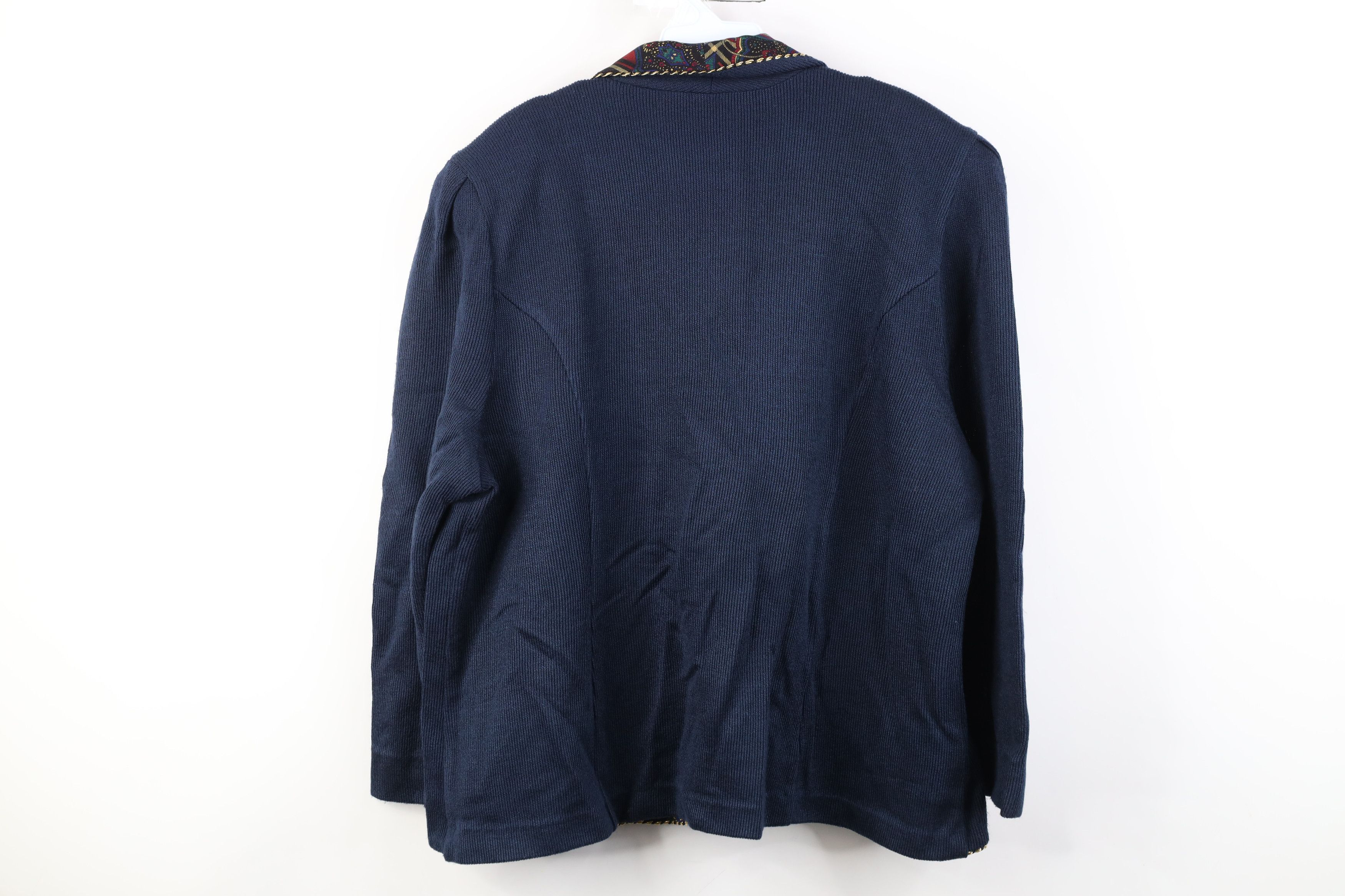 Vintage Vintage 90s Streetwear Paisley Sweater Blazer Suit Jacket Size 3XL / US 20-22 - 13 Thumbnail