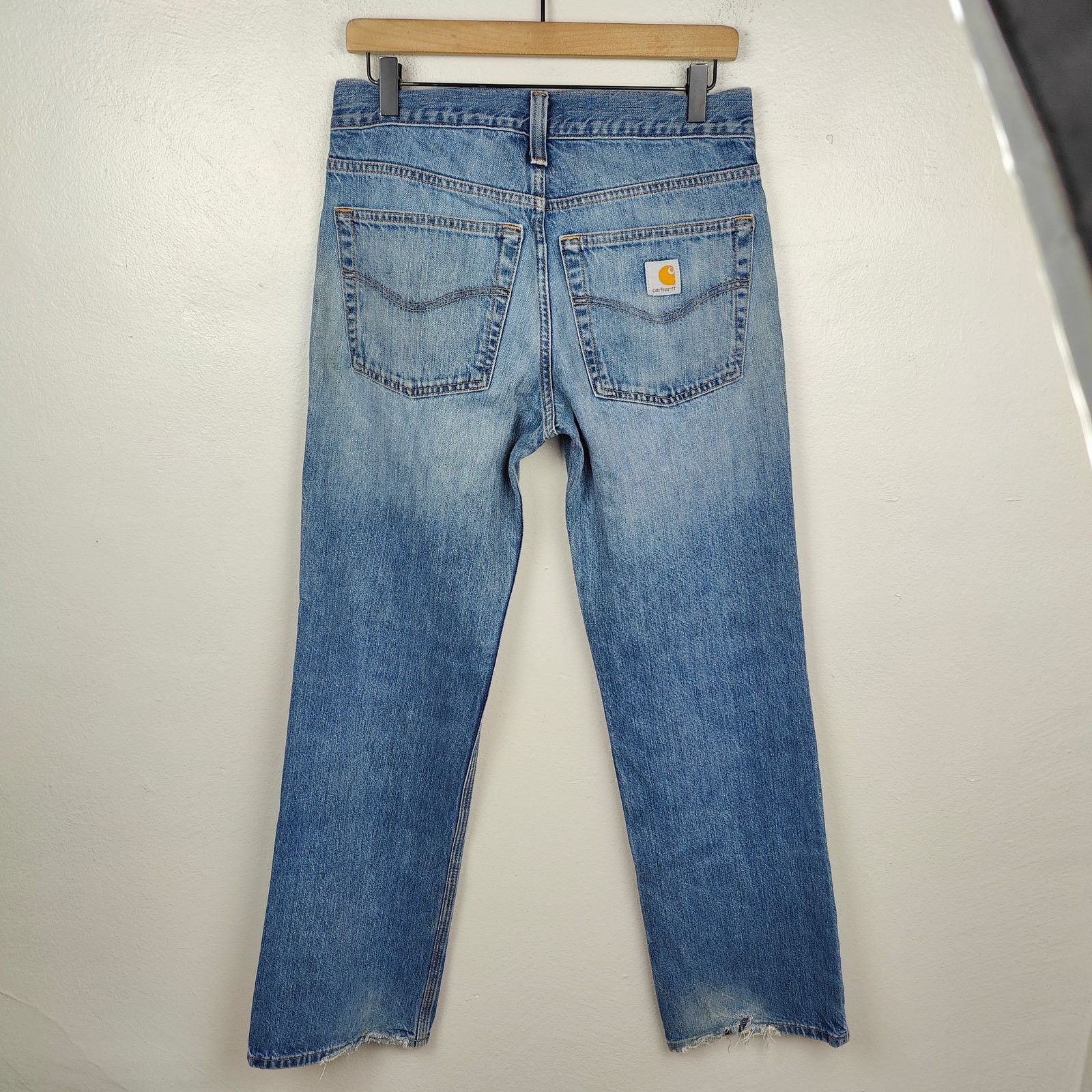 Carhartt Carhartt Relaxed Straight Jeans Mens 30x32 Medium Wash Size US 30 / EU 46 - 5 Thumbnail