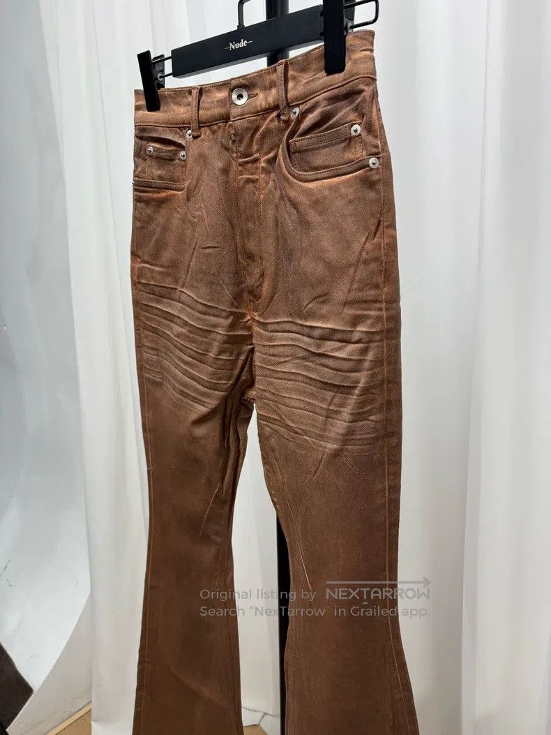 Rick Owens RICK OWENS Mud-Dyed Flared Trousers Size US 28 / EU 44 - 4 Thumbnail