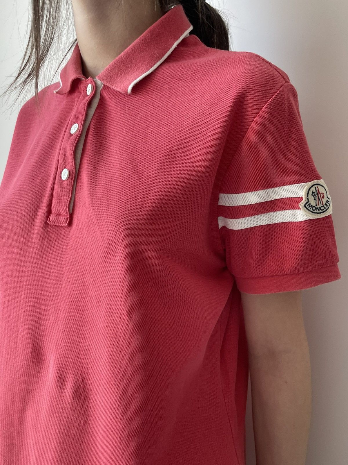 Moncler Moncler Polos T-Shirt Coral Womens Size L / US 10 / IT 46 - 2 Thumbnail