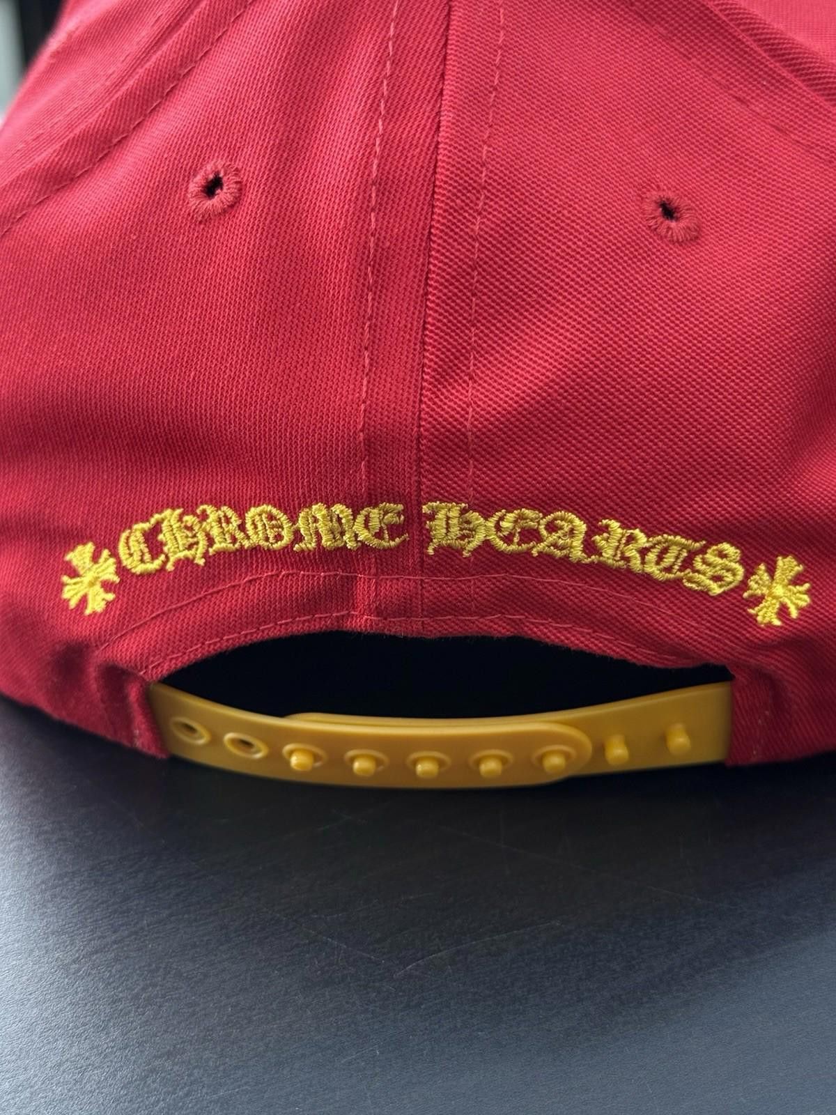Chrome Hearts Chrome Hearts Yellow Logo Red SnapBack 100% Authentic Hat Size ONE SIZE - 8 Thumbnail