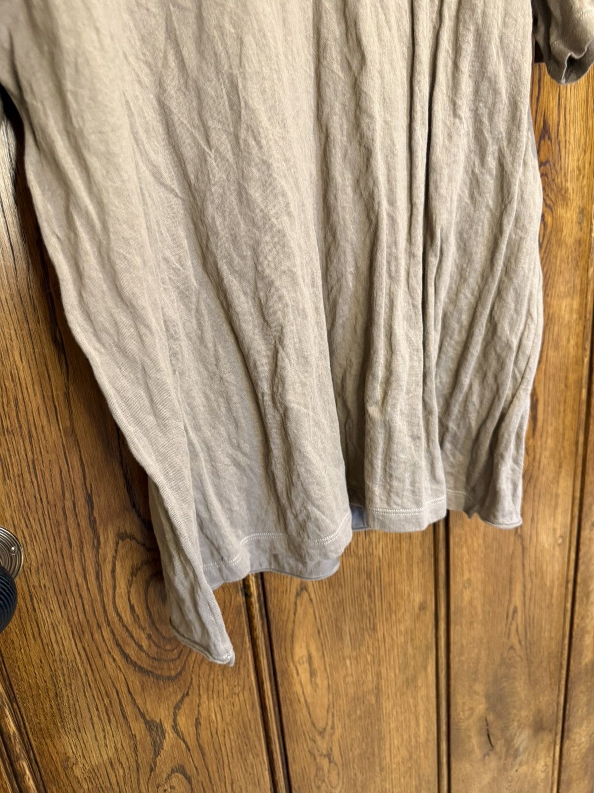 Saint Laurent Paris $620 ss23 Saint Laurent reverse logo khaki t shirt L Size US L / EU 52-54 / 3 - 15 Thumbnail