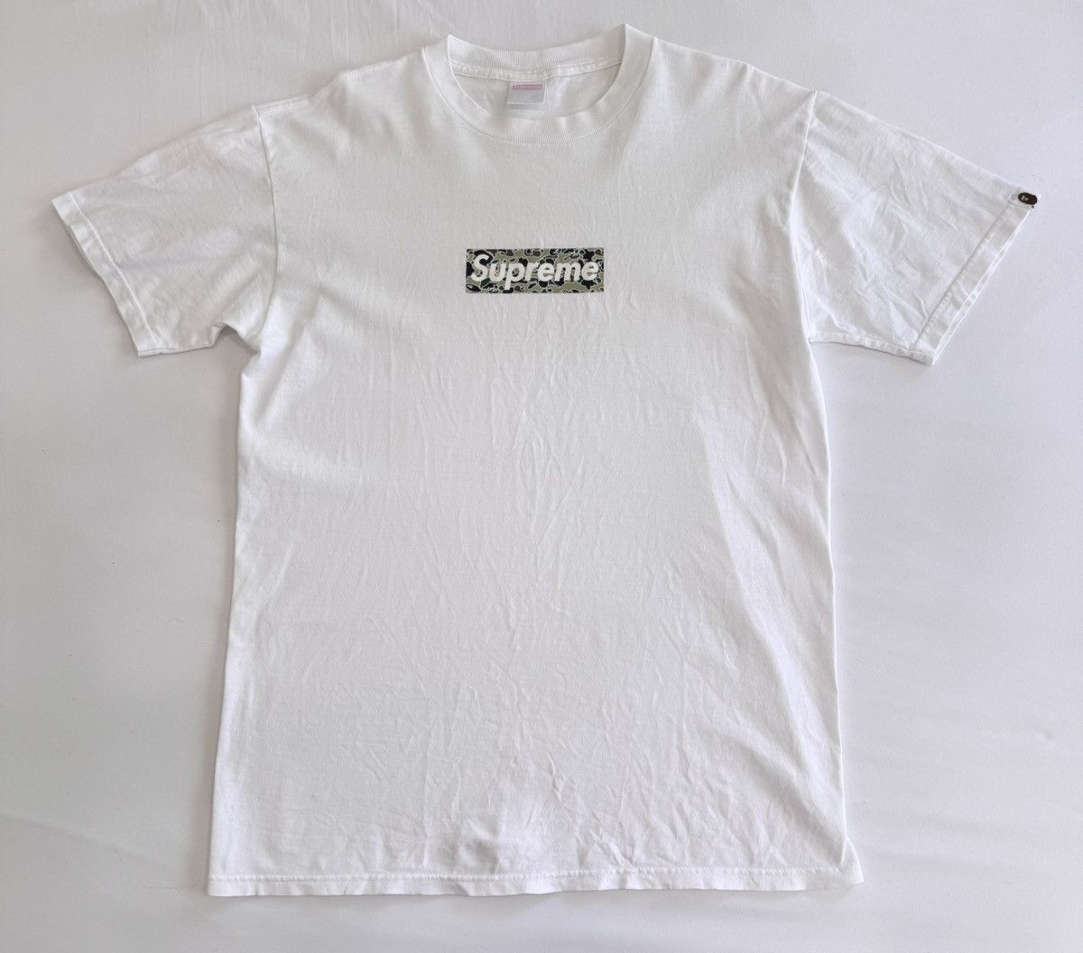 Supreme Supreme Bathing Ape Bape Box Logo Tee Psyche Camo 2001 Size US M / EU 48-50 / 2 - 3 Thumbnail