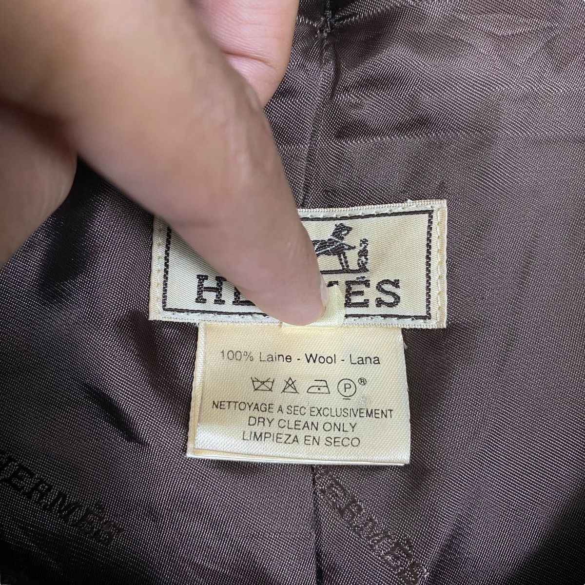 Designer × Hermes HERMES France Designer Toggle Button Wool Duffle Coat Jacket Size US XL / EU 56 / 4 - 10 Thumbnail