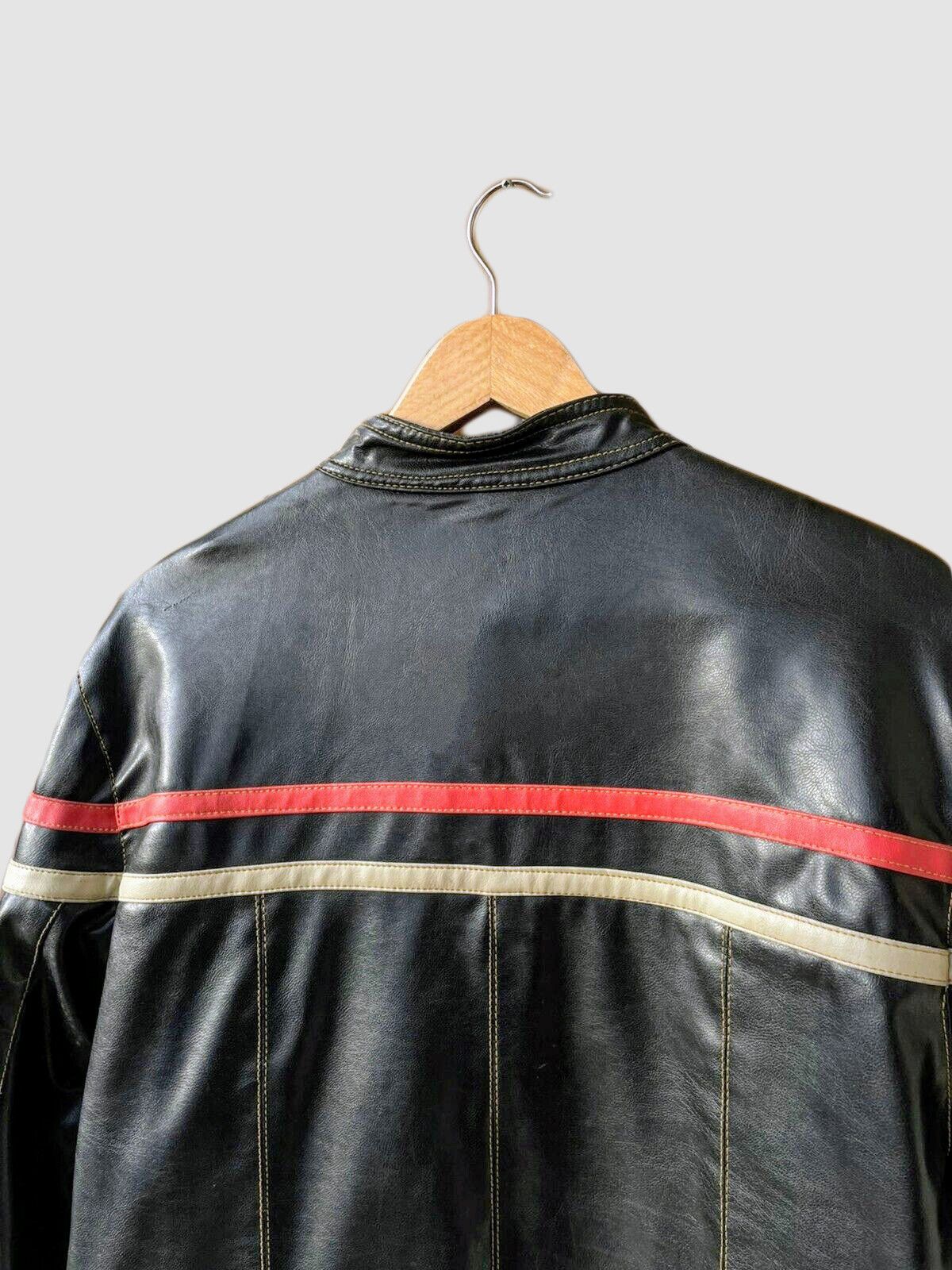 Ferrari 🖤 BLACK FERRARI 🖤 90s Leather Jacket Racing Streetwear ''L Size US L / EU 52-54 / 3 - 4 Thumbnail