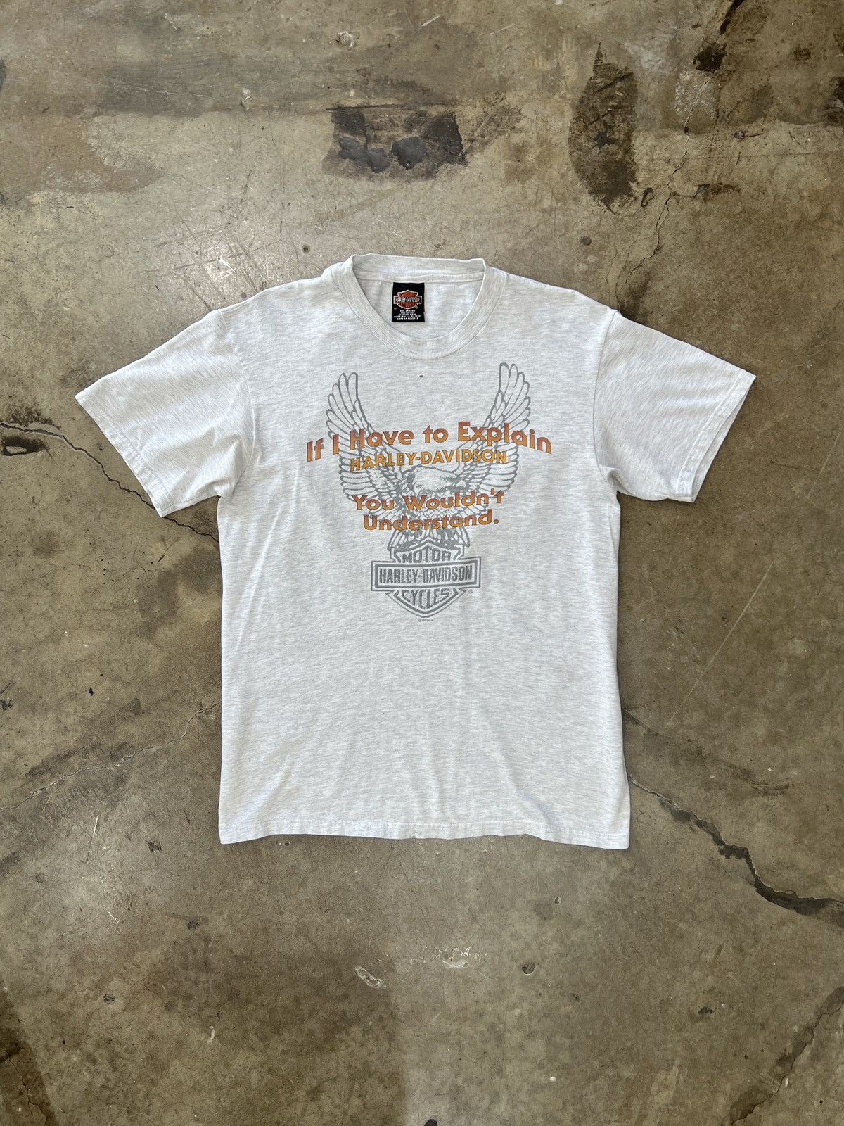Harley Davidson Vintage 2000s Harley Davidson Explain Motorcycle Tee Medium Size US M / EU 48-50 / 2 - 5 Thumbnail