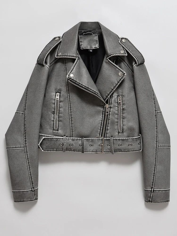 Japanese Brand × Vintage Vintage Loose Leather Short Jacket Streetwear Size L / US 10 / IT 46 - 1 Thumbnail