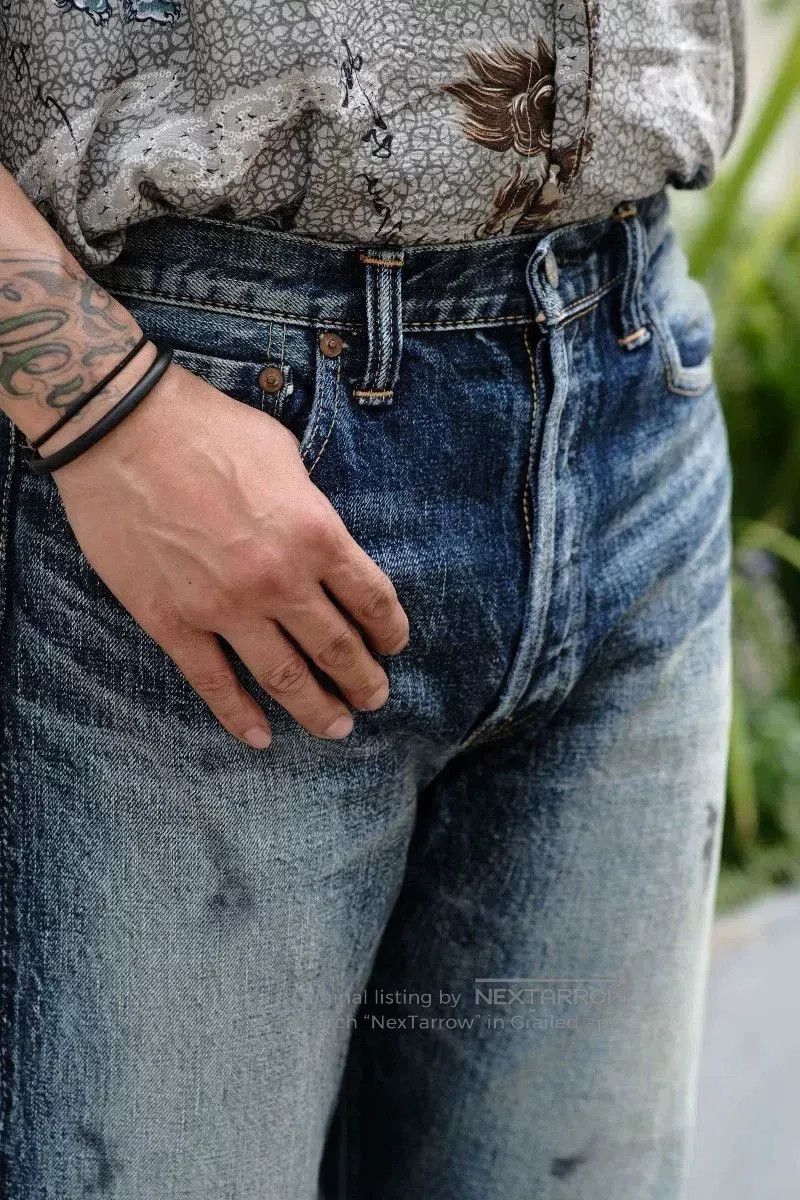 Full Count & Co. Fullcount Vintage Wash Denim Jeans. Size US 32 / EU 48 - 4 Thumbnail