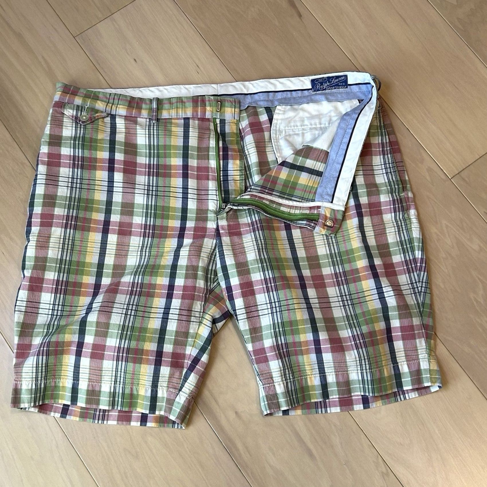 Polo Ralph Lauren VINTAGE Polo Ralph Lauren Sportswear Plaid Chino Shorts 10” Inseam Men’s 42 Short description? Size US XL / EU 56 / 4 - 3 Thumbnail