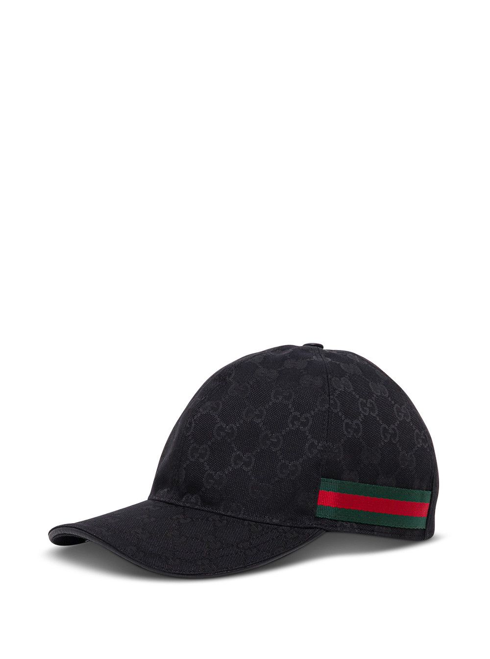Gucci Black Baseball Cap with Web Detail and All-Over GG Motif in Cotton Blend for Men Size ONE SIZE - 1 Thumbnail
