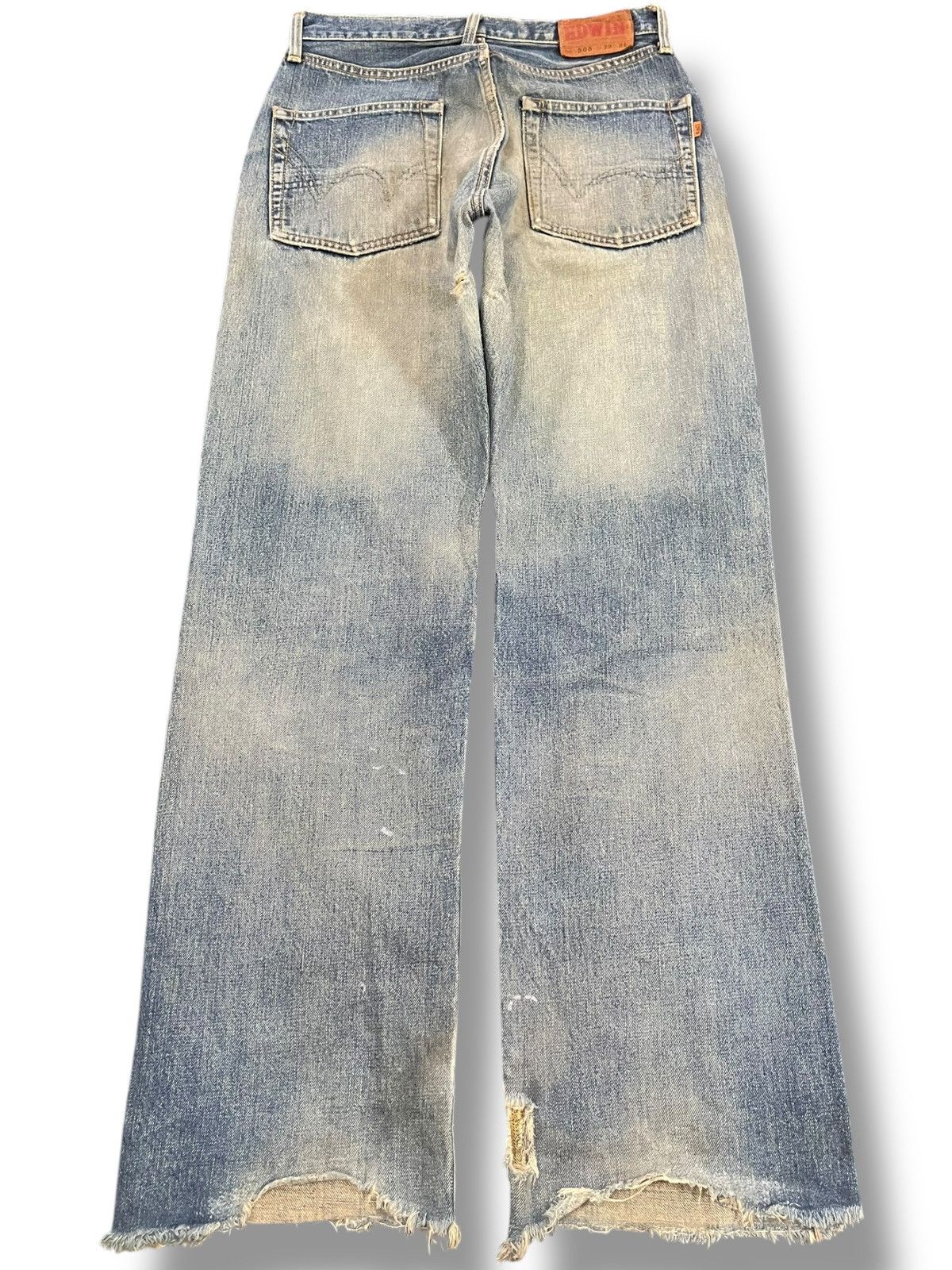 Beauty Beast × Edwin Vintage Edwin 505 Selvedge Mudwash Distressed Denim Size US 29 - 6 Thumbnail