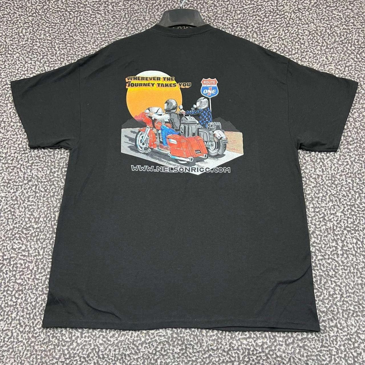 Gildan Route 1 Motorcycle Shirt Men Short Sleeve Crew Neck XL Size US XL / EU 56 / 4 - 1 Thumbnail