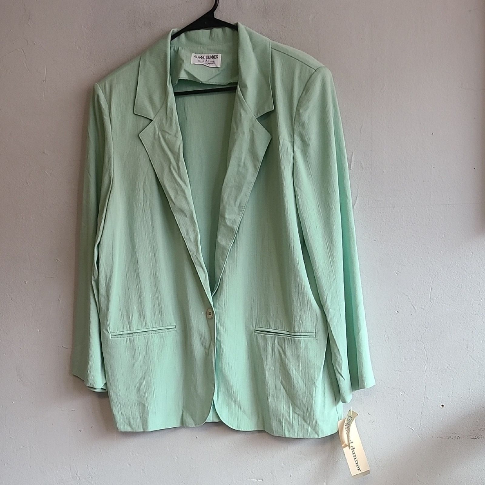 Other NEW women's 14 large seafoam mint green blazer-style jacket Size XL / US 12-14 / IT 48-50 - 1 Thumbnail