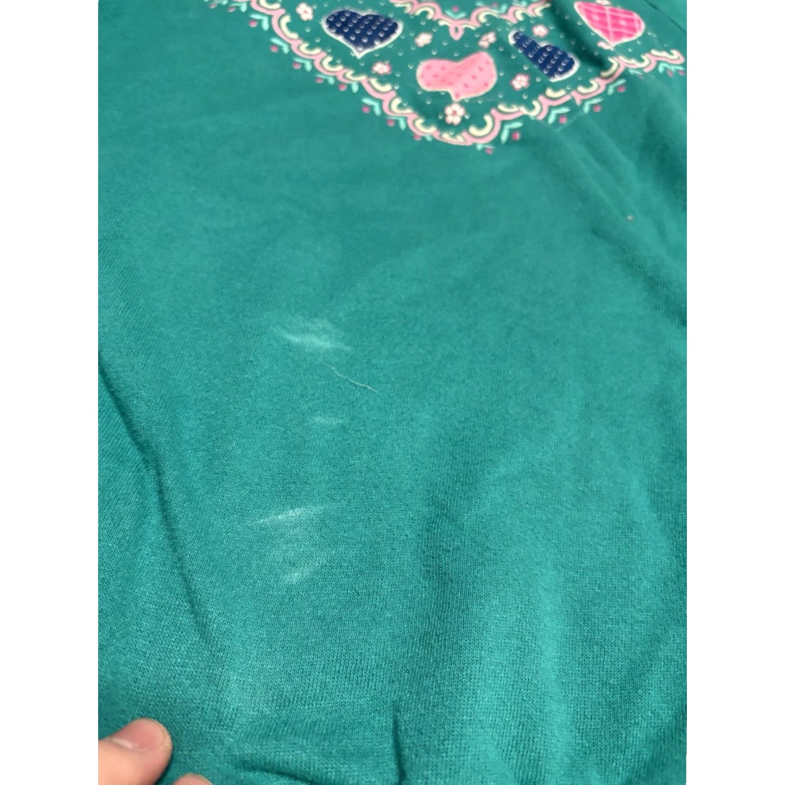 Vintage VINTAGE Grandma Crewneck Sweatshirt Women's L Green Floral 90s Embroidered Pullover Sweatshirt Womens L Size L / US 10 / IT 46 - 2 Thumbnail