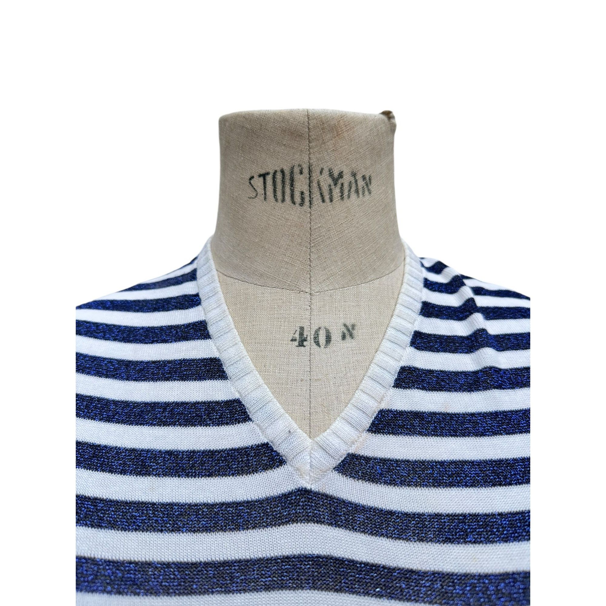 White Navy striped t-shirt