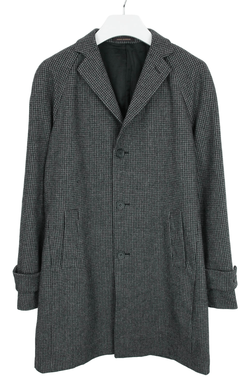 Adolfo Dominguez ADOLFO DOMINGUEZ Coat Men's (EU) 50 Wool Blend Houndstooth Size US L / EU 52-54 / 3 - 1 Thumbnail