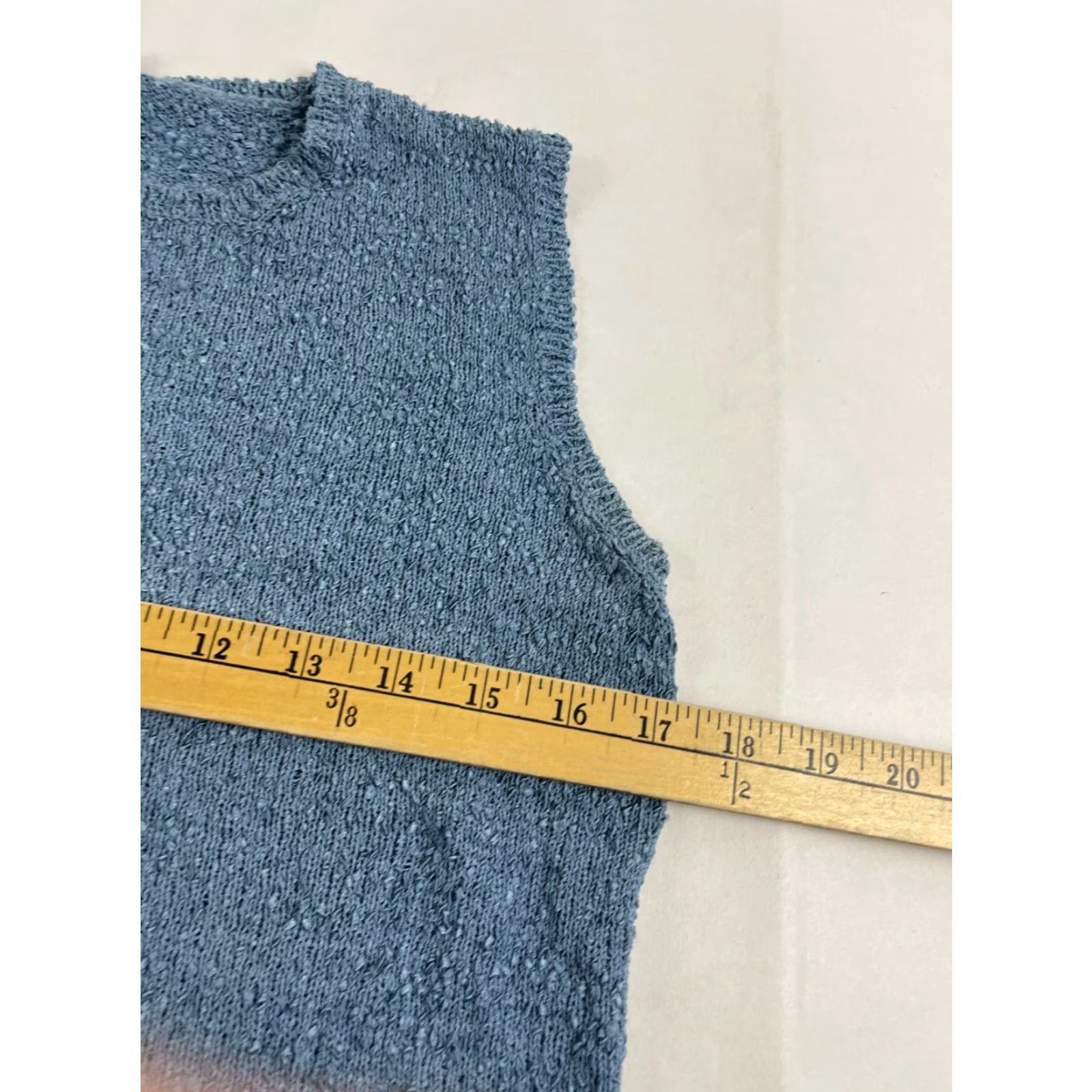 Evan Picone Evan Picone Tank Women's Size Large Blue Sleeveless Vintage Ribbed Edges Shirt / Top Size L / US 10 / IT 46 - 3 Thumbnail