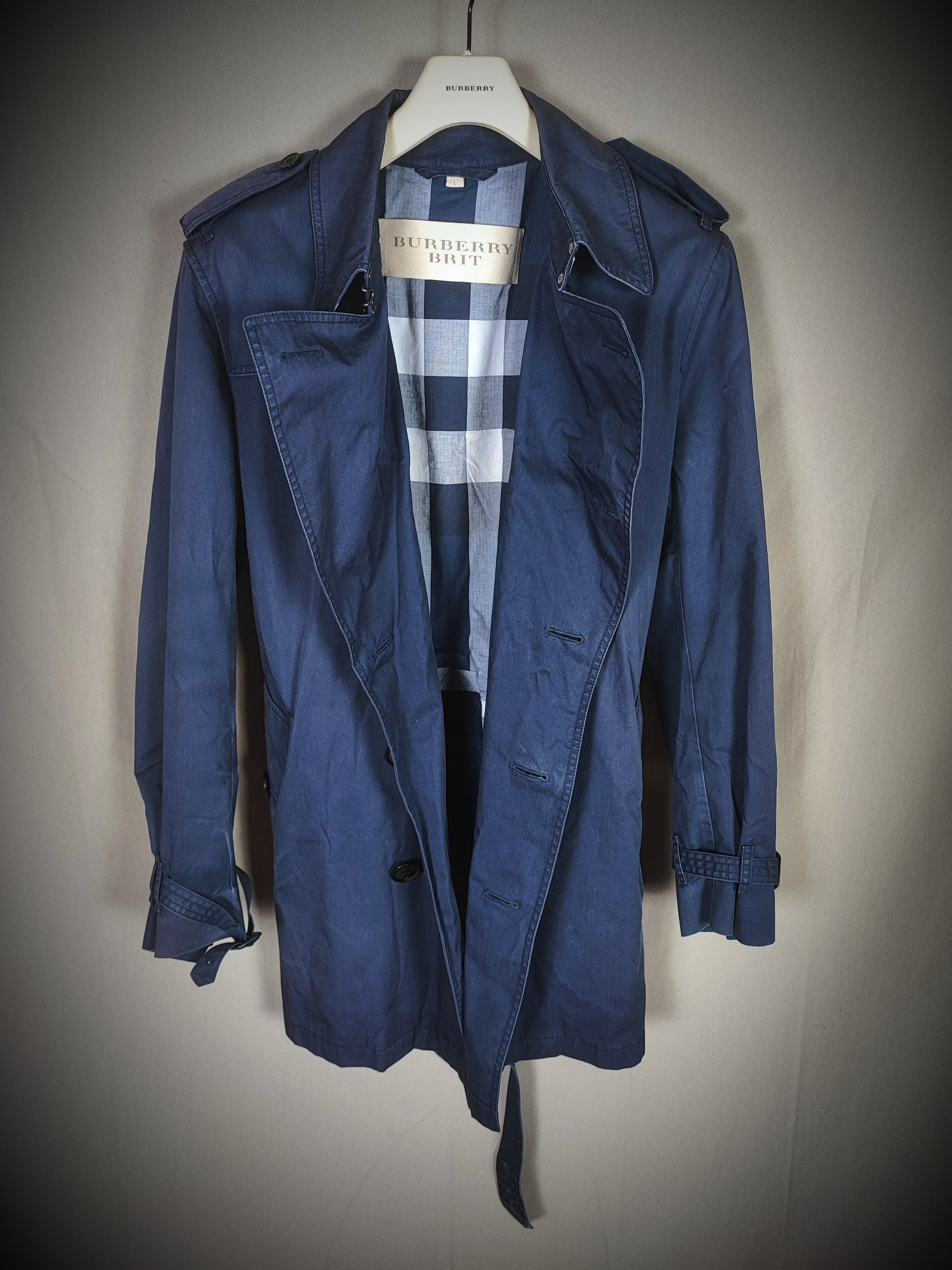 Burberry Burberry Trench-coat Navy Blue Size US L / EU 52-54 / 3 - 6 Thumbnail