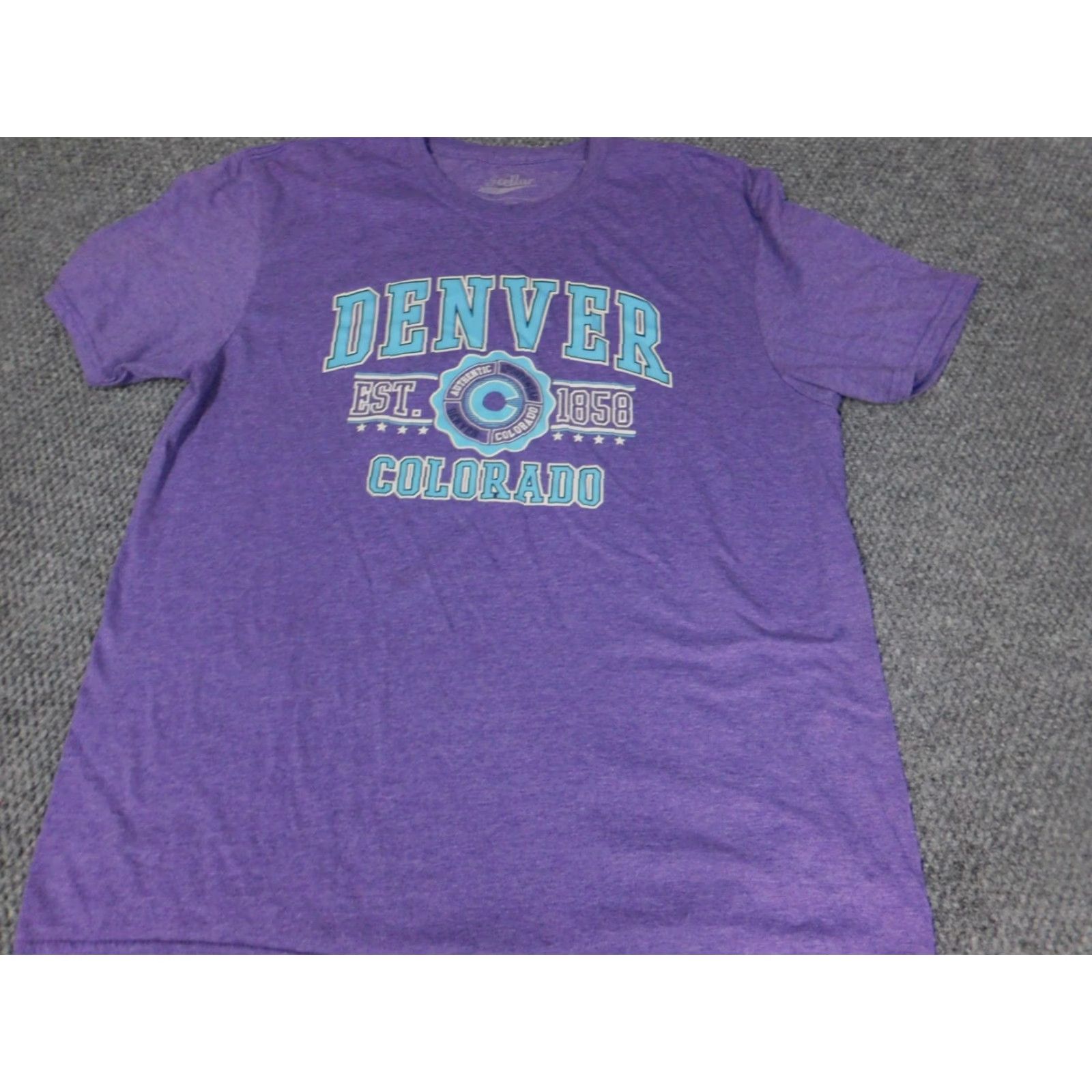 Vintage stellar Mens T-Shirt Shirt XL Purple Beach Logo Crew Neck Cotton Short Sleeve Size US XL / EU 56 / 4 - 2 Thumbnail