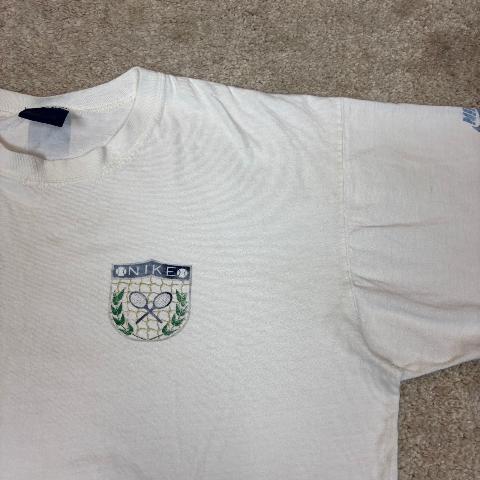 Nike VTG 80s Nike John McEnroe Tennis Crest T Shirt Men's Large Size US L / EU 52-54 / 3 - 2 Thumbnail