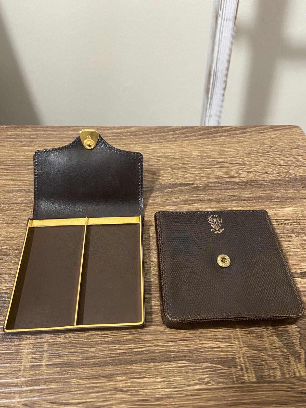 Gucci Vintage Gucci brown snakeskin leather sliding cigarette case Size ONE SIZE - 8 Thumbnail