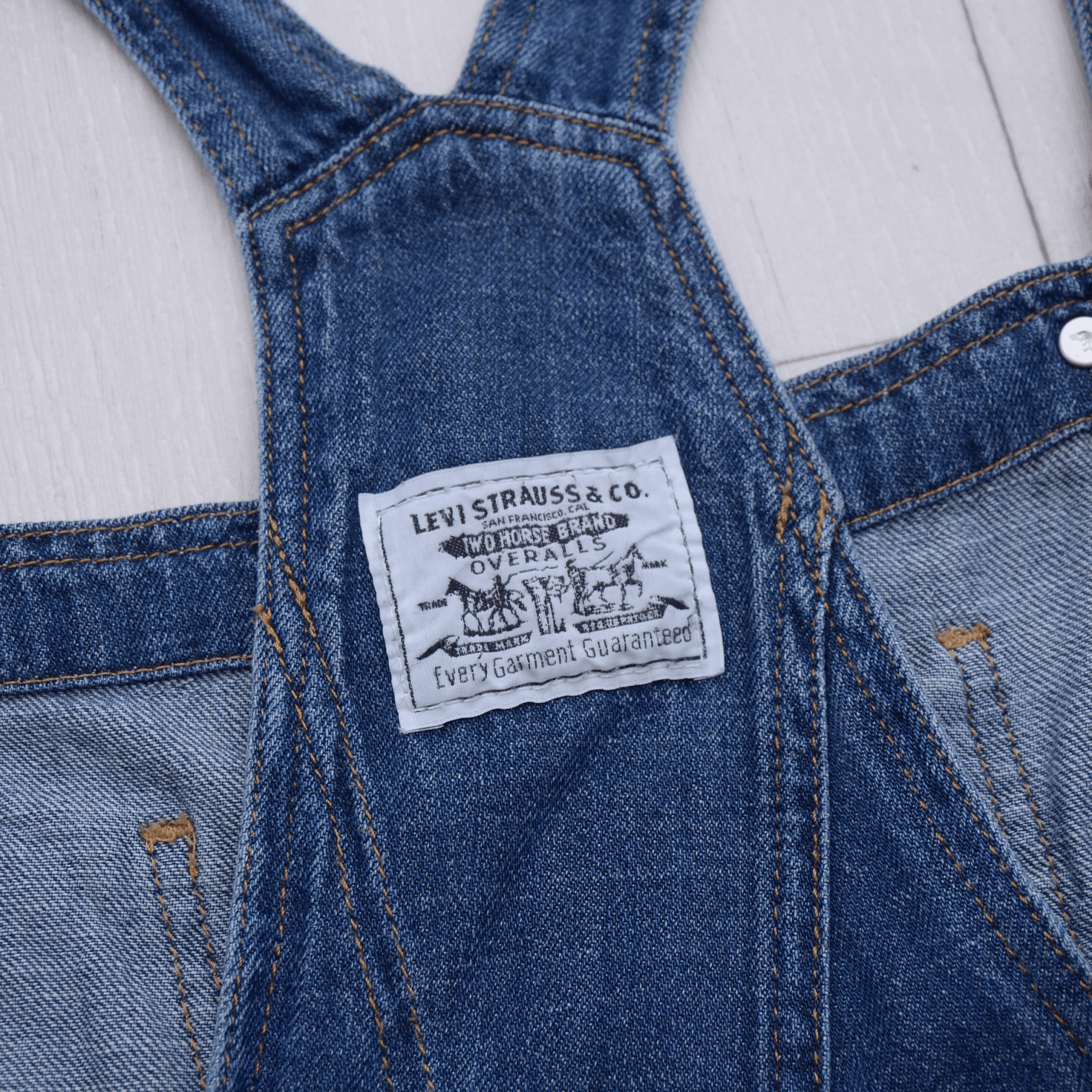 Levi's × Levi's Vintage Clothing × Vintage Vintage Short Overall Hickory by Levi’s Levis size M Japan Size 32" / US 10 / IT 46 - 11 Thumbnail