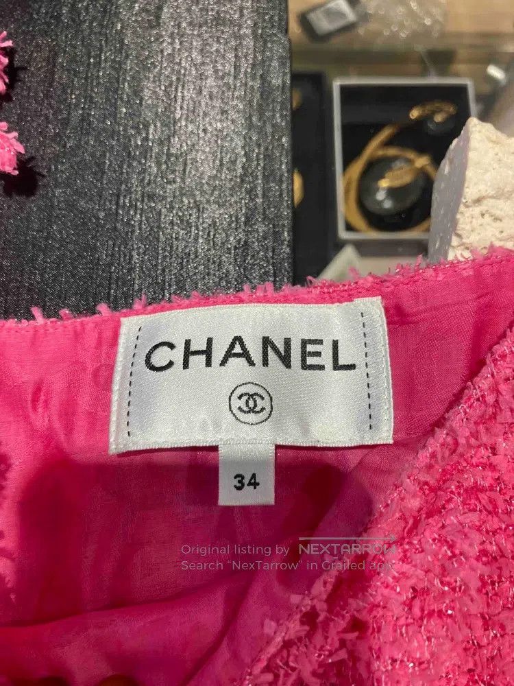 Chanel Chanel 22s Barbie pink bow strap glitter dress Size XXS / US 00 / IT 34 - 4 Thumbnail